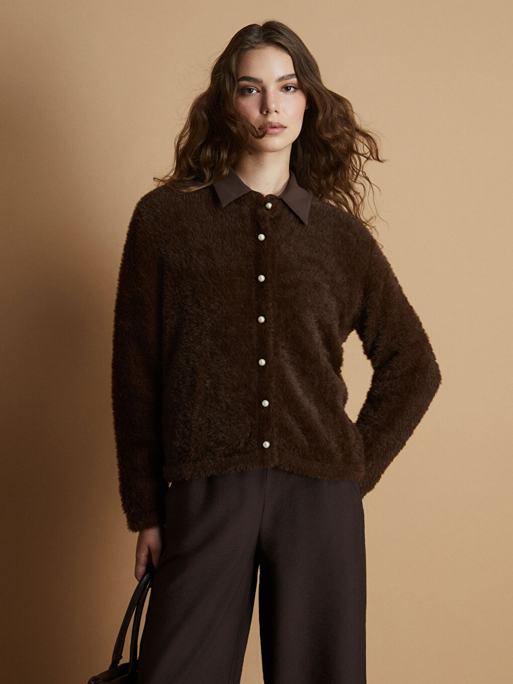 Crew Neck Women's Knitwear Cardigan