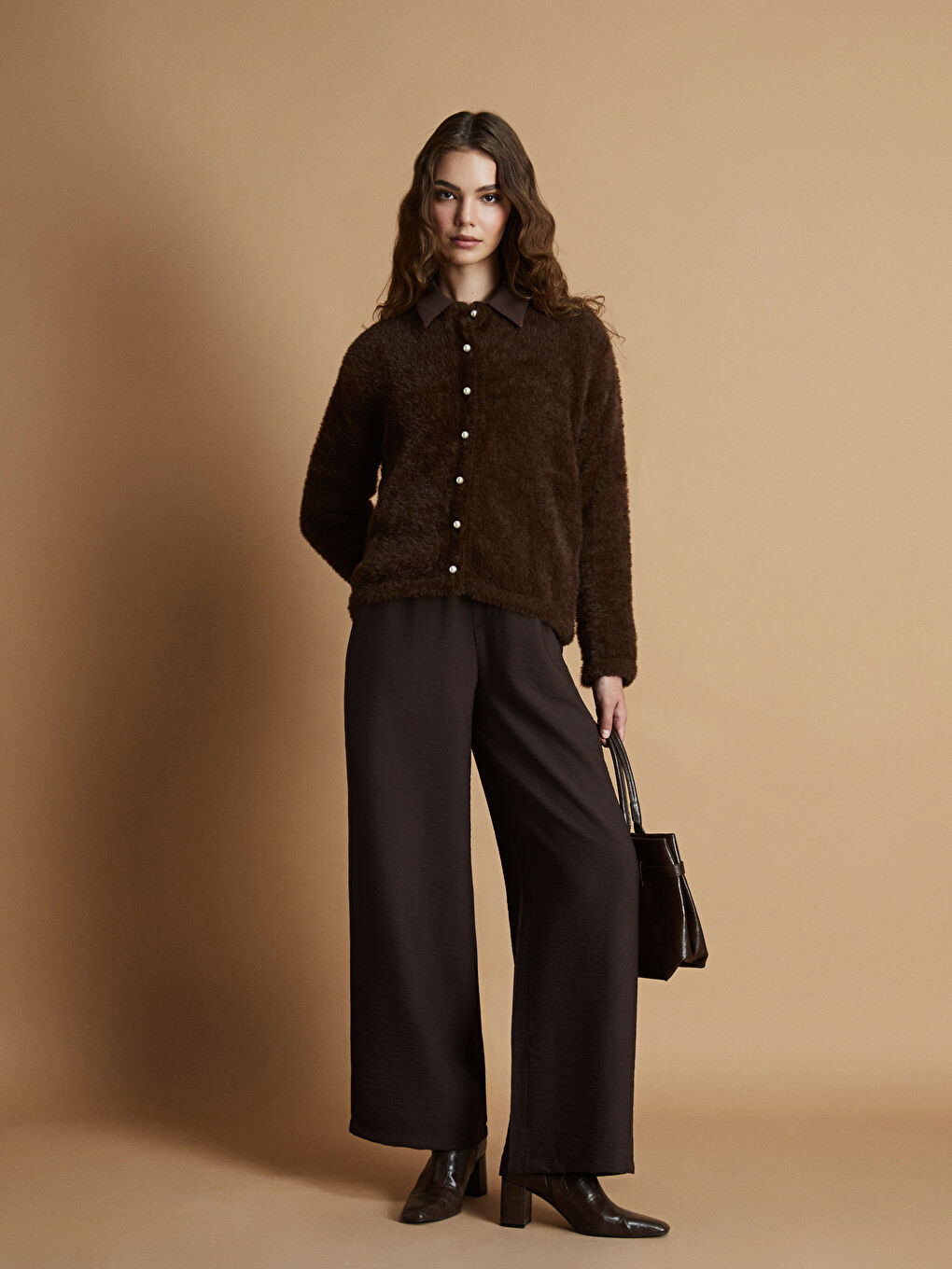 Crew Neck Women's Knitwear Cardigan-1