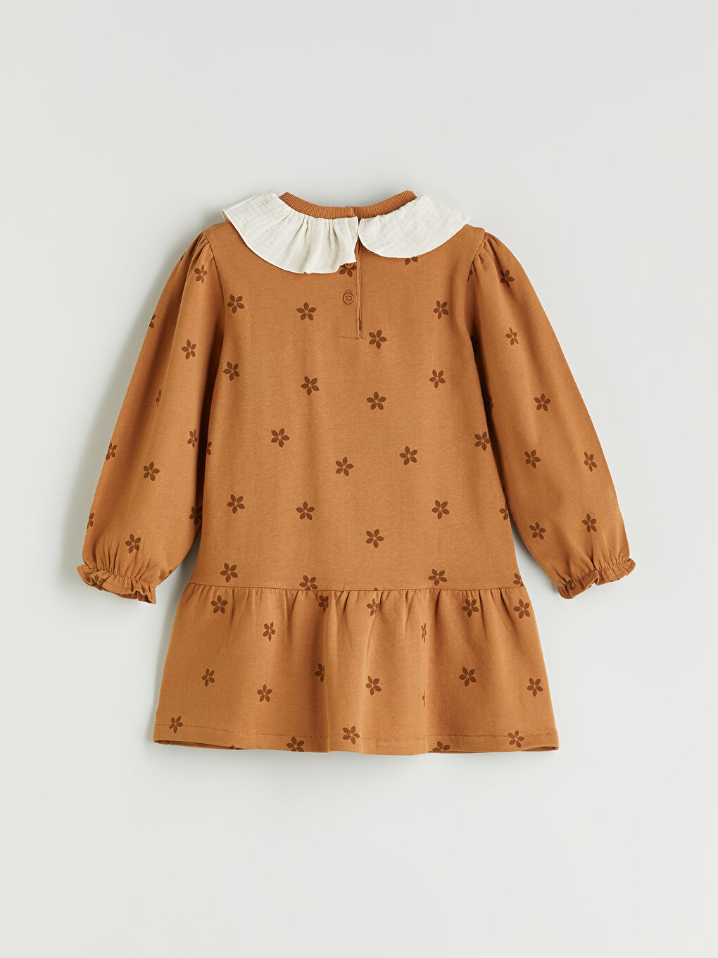 Peter Pan Collar Floral Girls' Dress-1