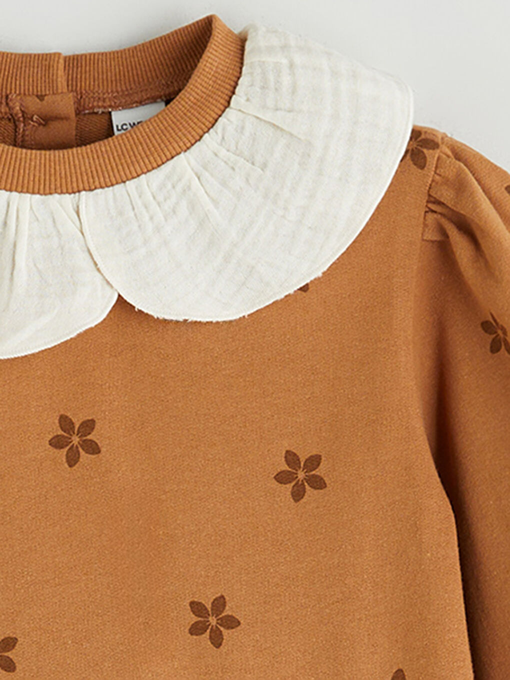 Peter Pan Collar Floral Girls' Dress-2