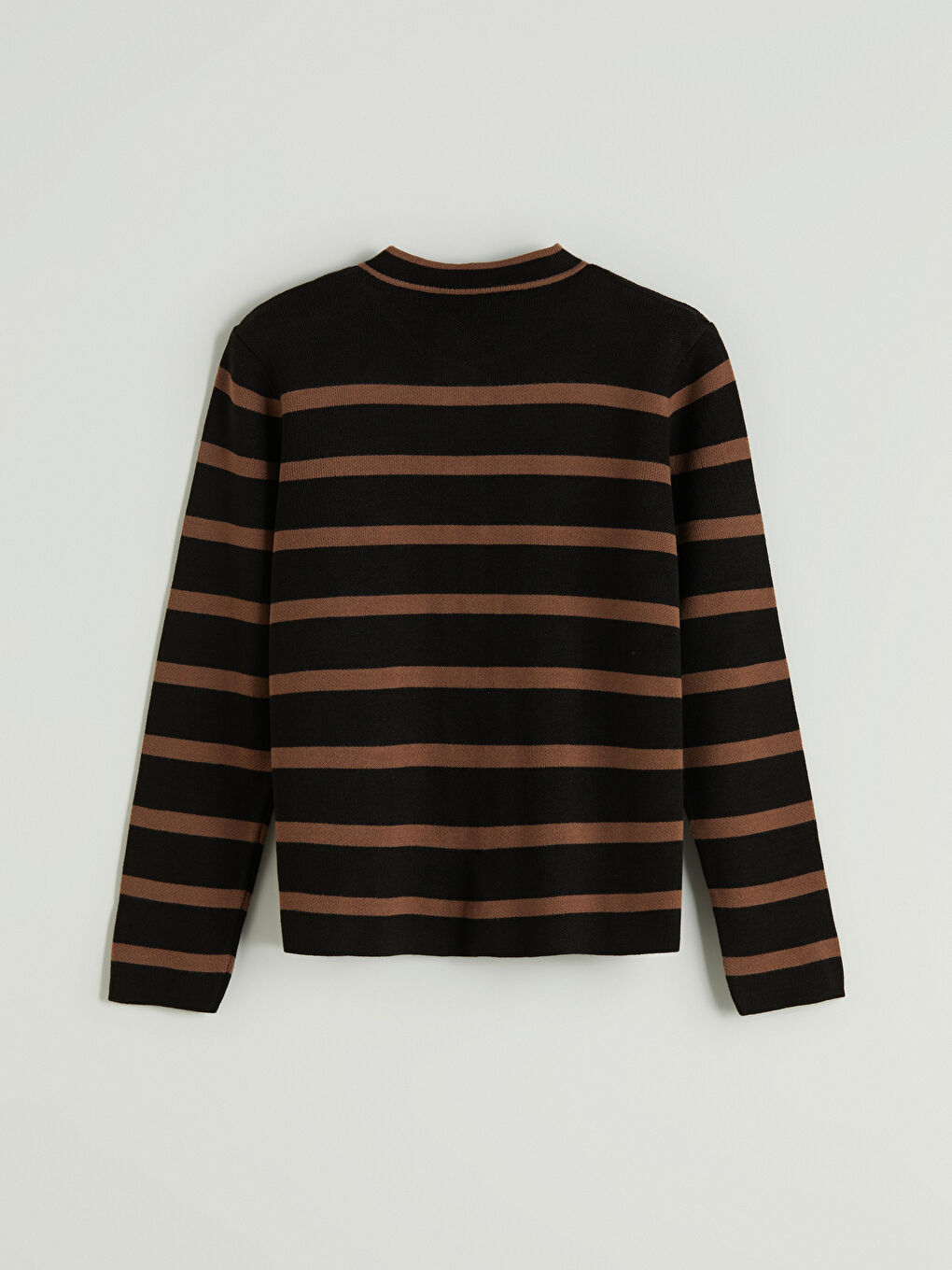 Crew Neck Striped Women's Knitwear Cardigan-5