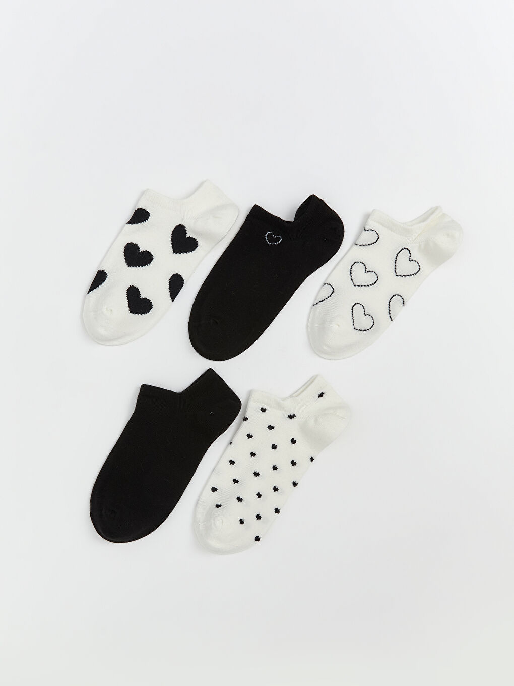 Patterned Women's Sneaker Socks 5-Pack