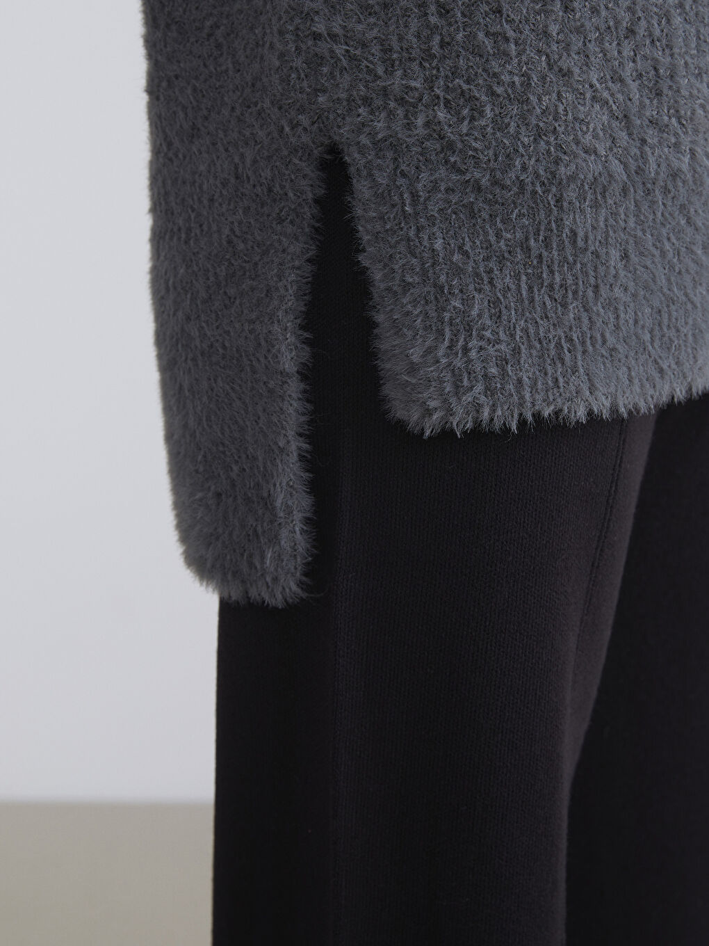 تونيك تريكو بياقة دائرية للسيدات-2