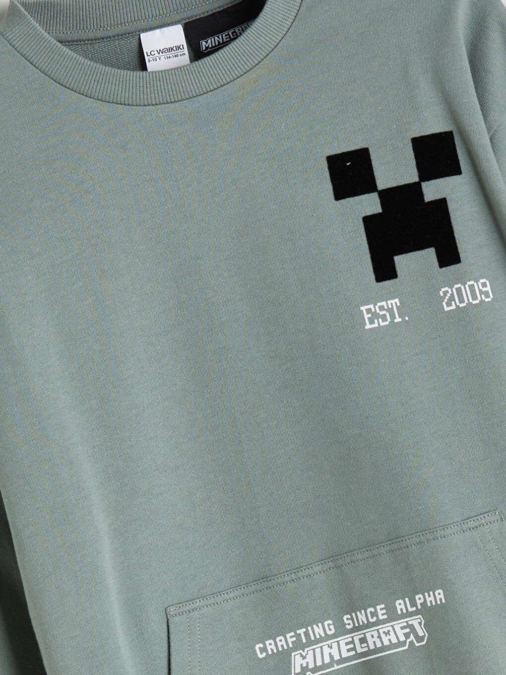Dukserica sa okruglim izrezom Minecraft štampana za dečake-1