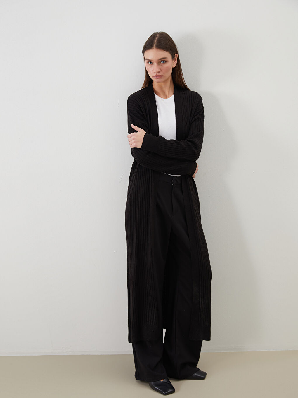 LCW Modest Shawl Collar Women's Knitwear Cardigan -W5BF15Z8-CVL