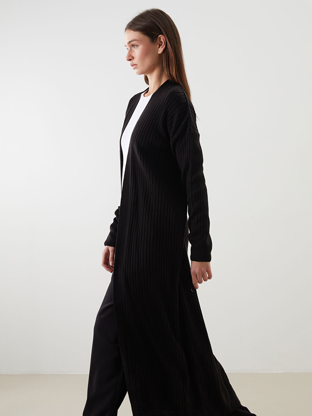 LCW Modest Shawl Collar Women's Knitwear Cardigan -W5BF15Z8-CVL