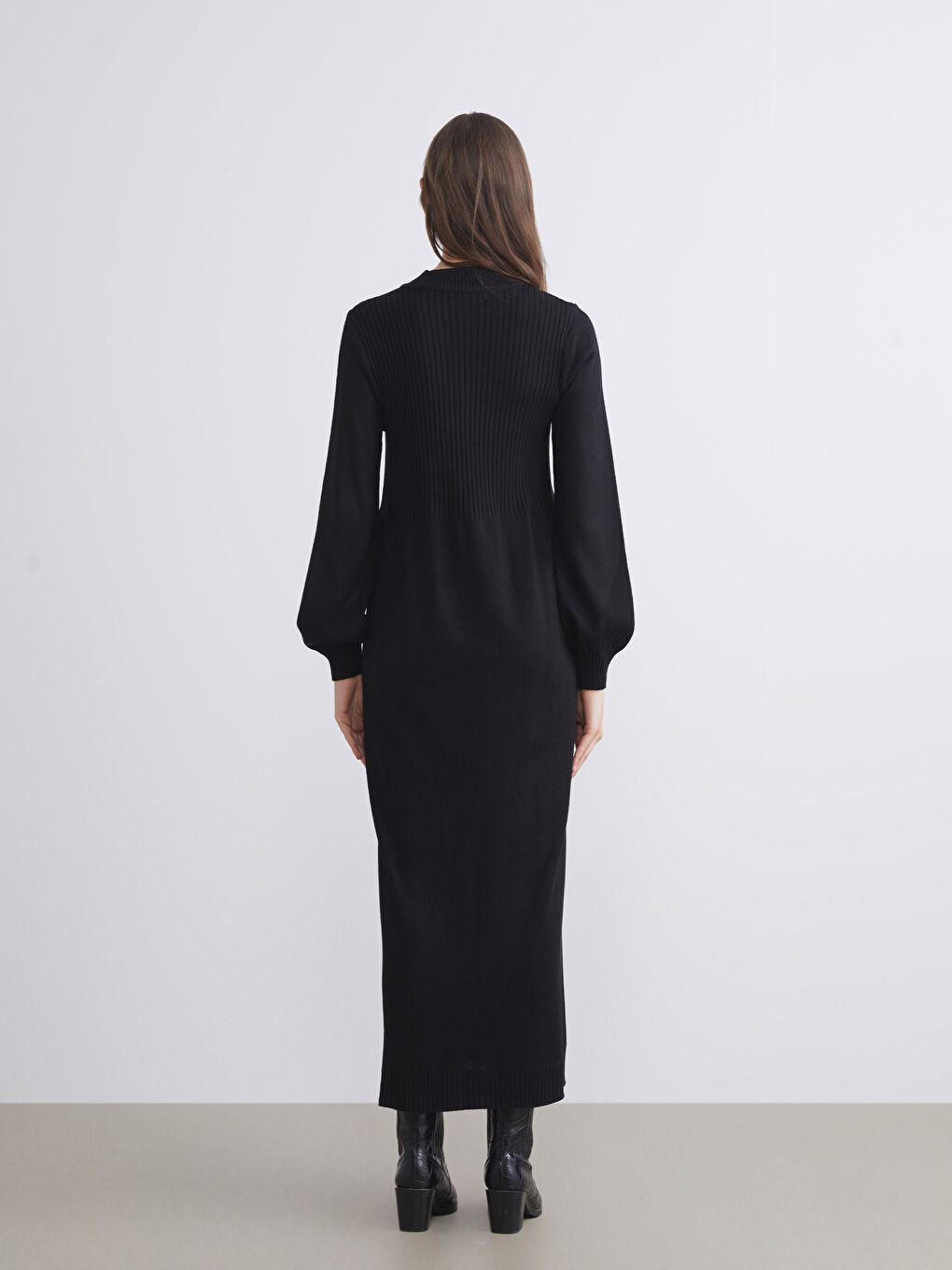 LCW Modest Funnel Neck Women's Knitwear Dress -W5BF18Z8-RQL