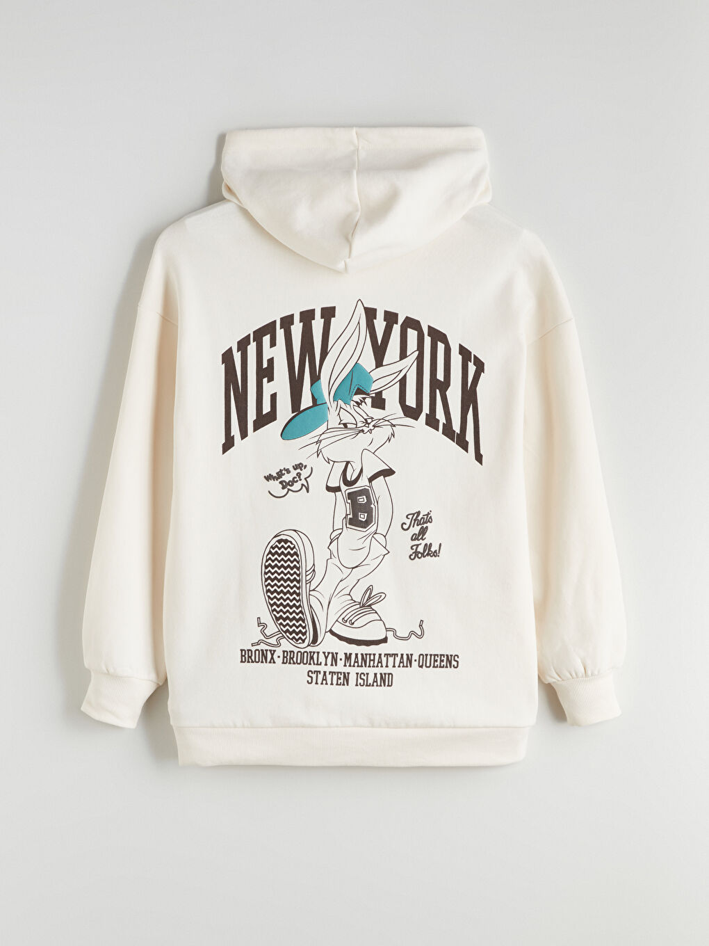 Bugs Bunny Printed Oversize Women's Thick Hoodie-6