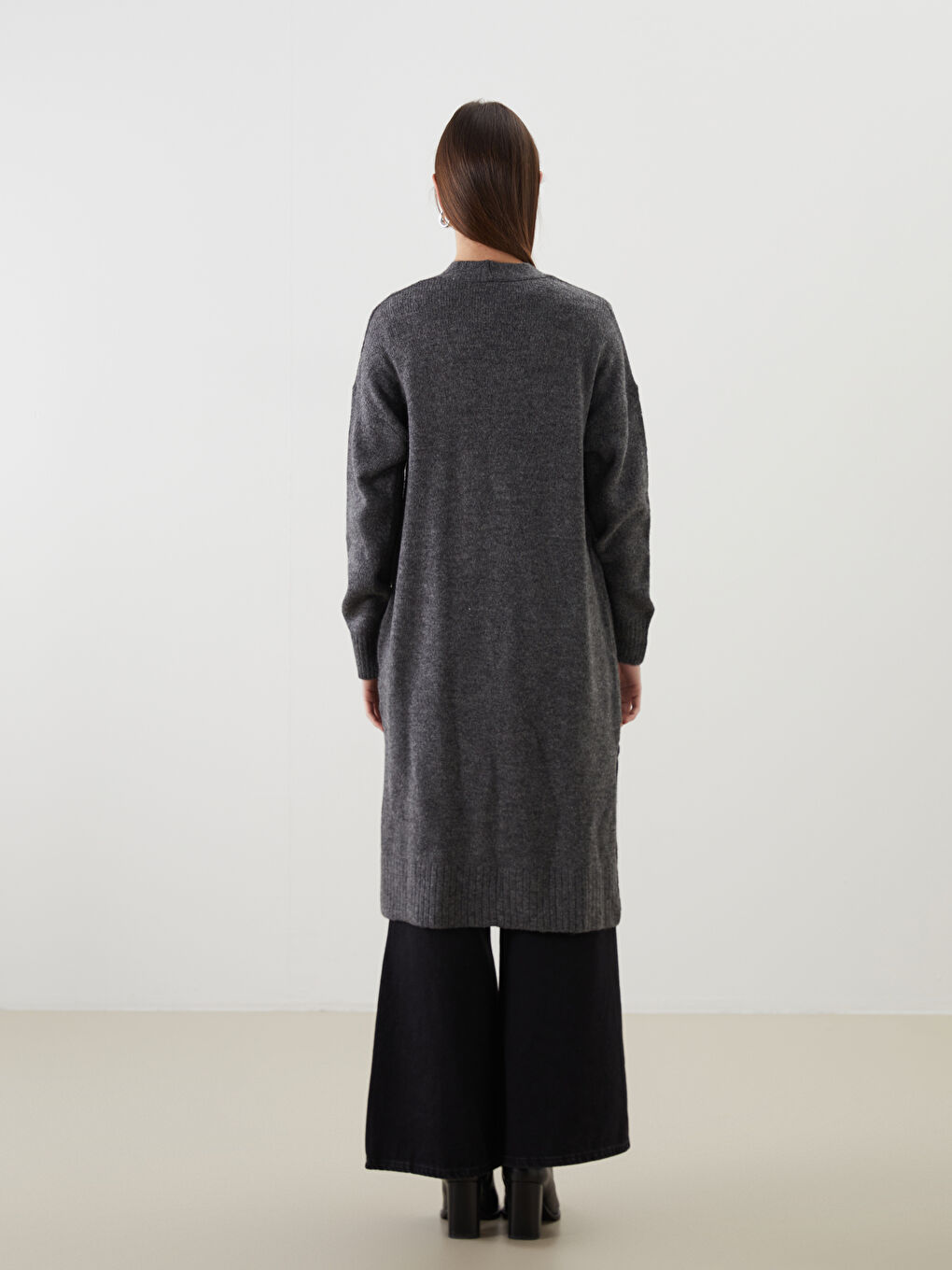 Shawl Collar Women's Knitwear Cardigan-3