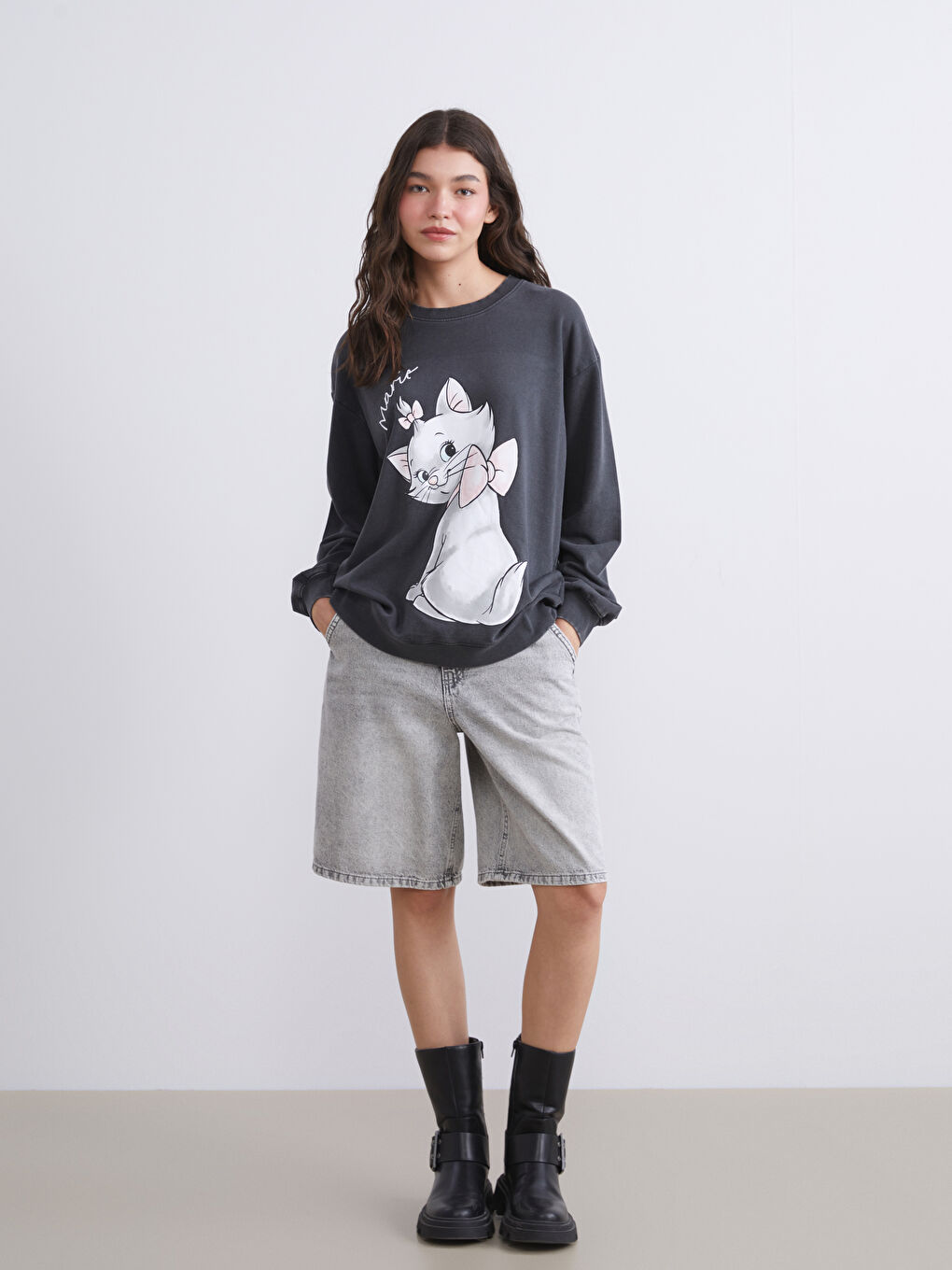 Woman ANTHRACITE Sweatshirt-1