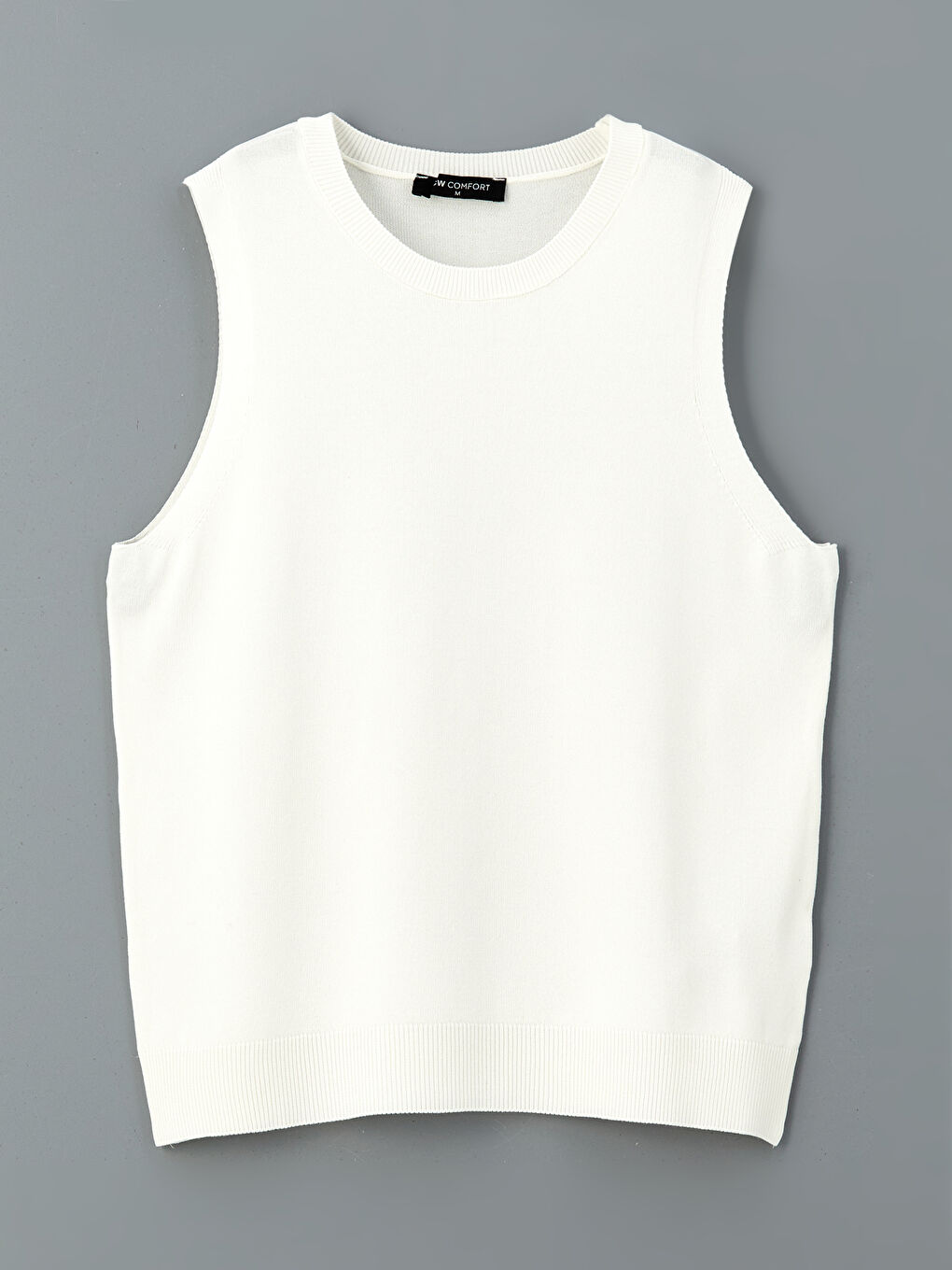 Ekru Bisiklet Yaka Kadın Triko Süveter-5