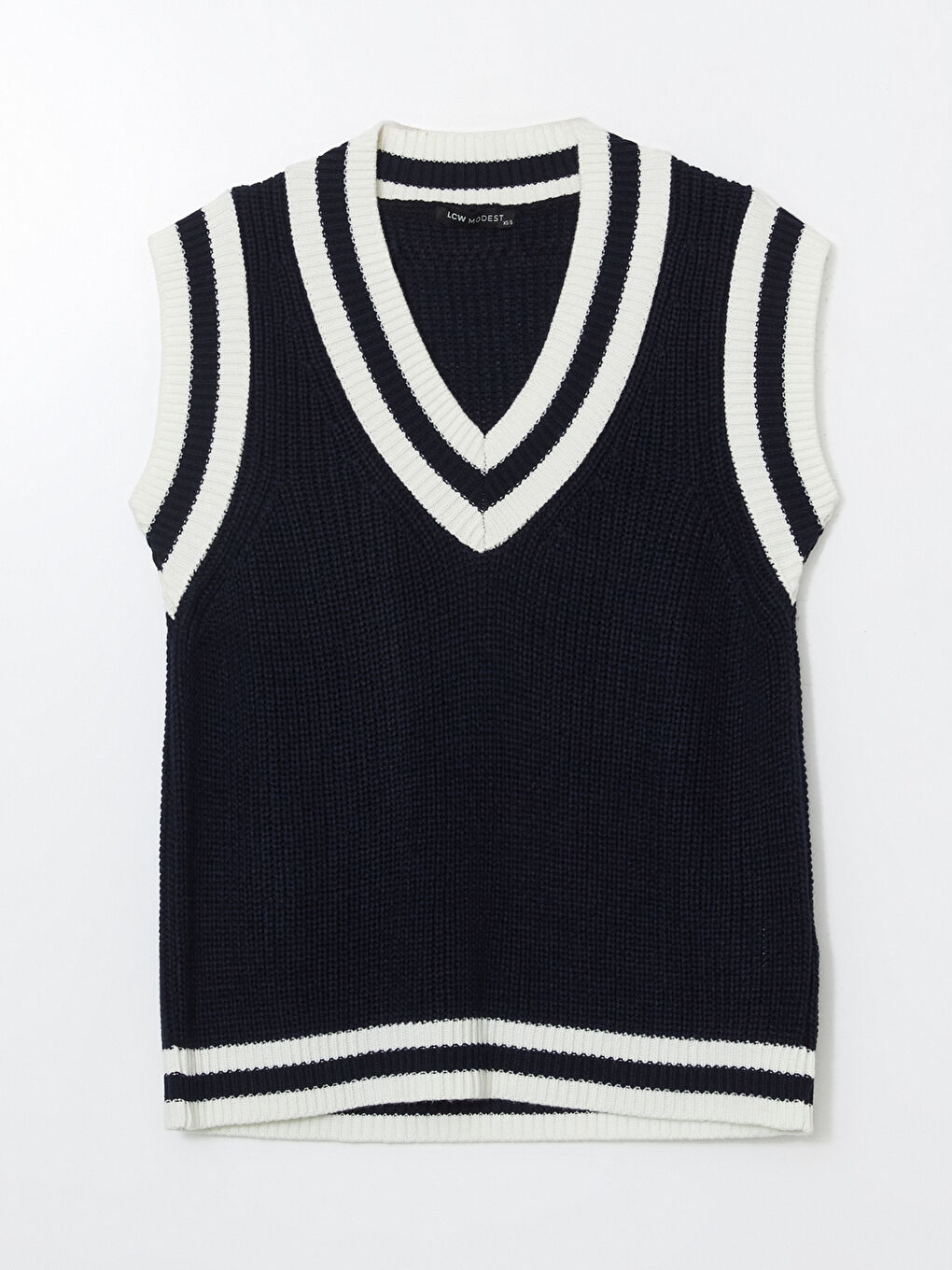 V Neck Women's Knitwear Sweater Vest-4