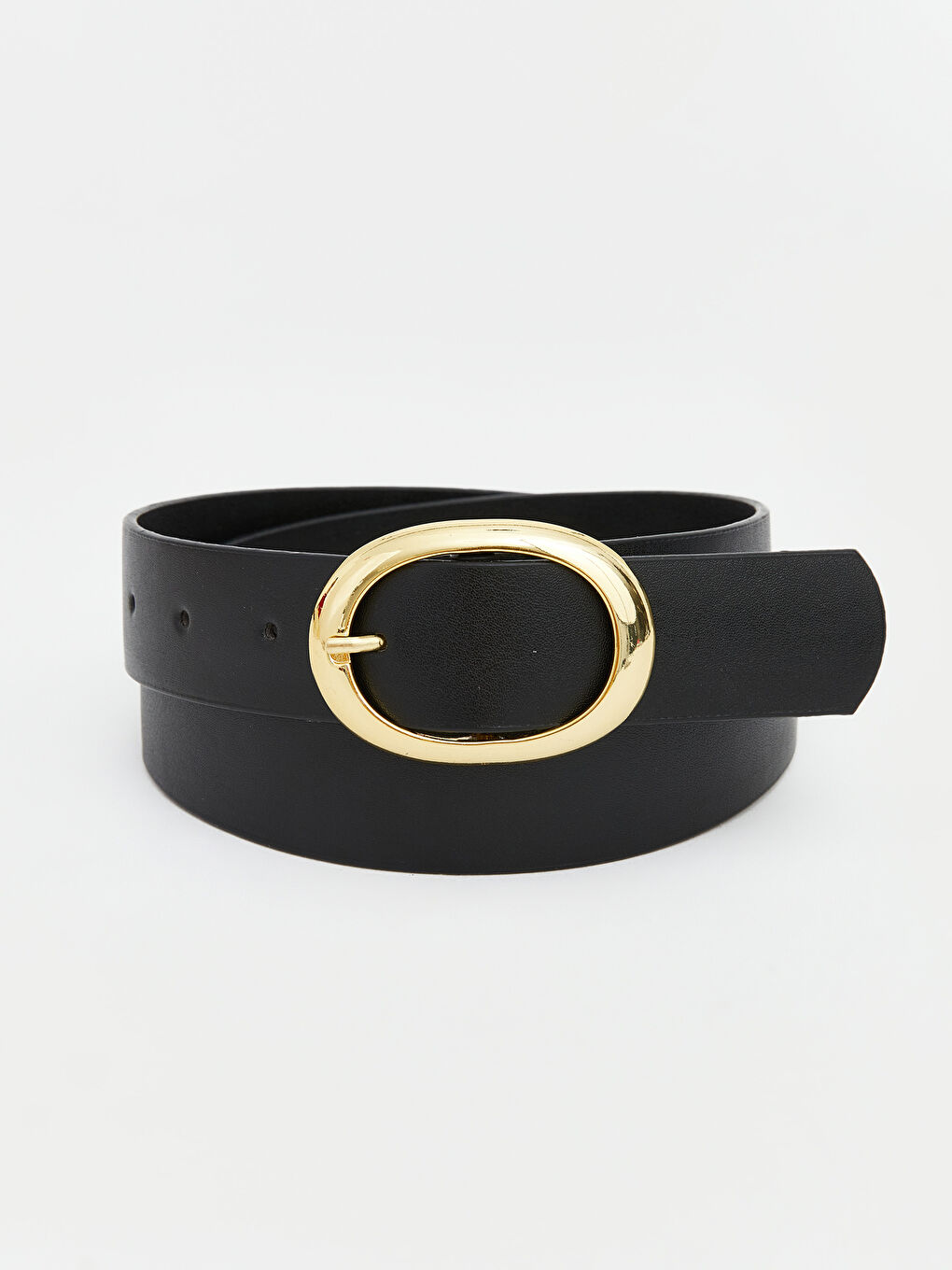 Ekru Deri Görünümlü Kadın Kemer 2'li-1