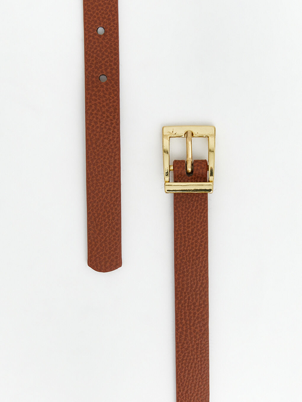 Kahverengi Deri Görünümlü Kadın Kemer 3'lü-2