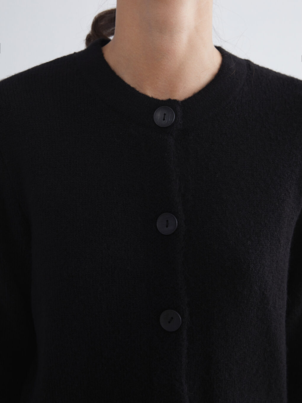 Crew Neck Women's Knitwear Cardigan-2