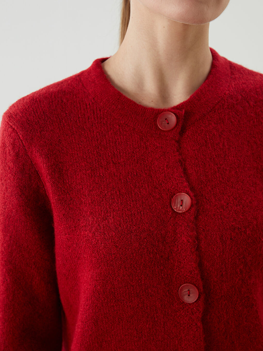 Žena CRVENA Kardigan-4