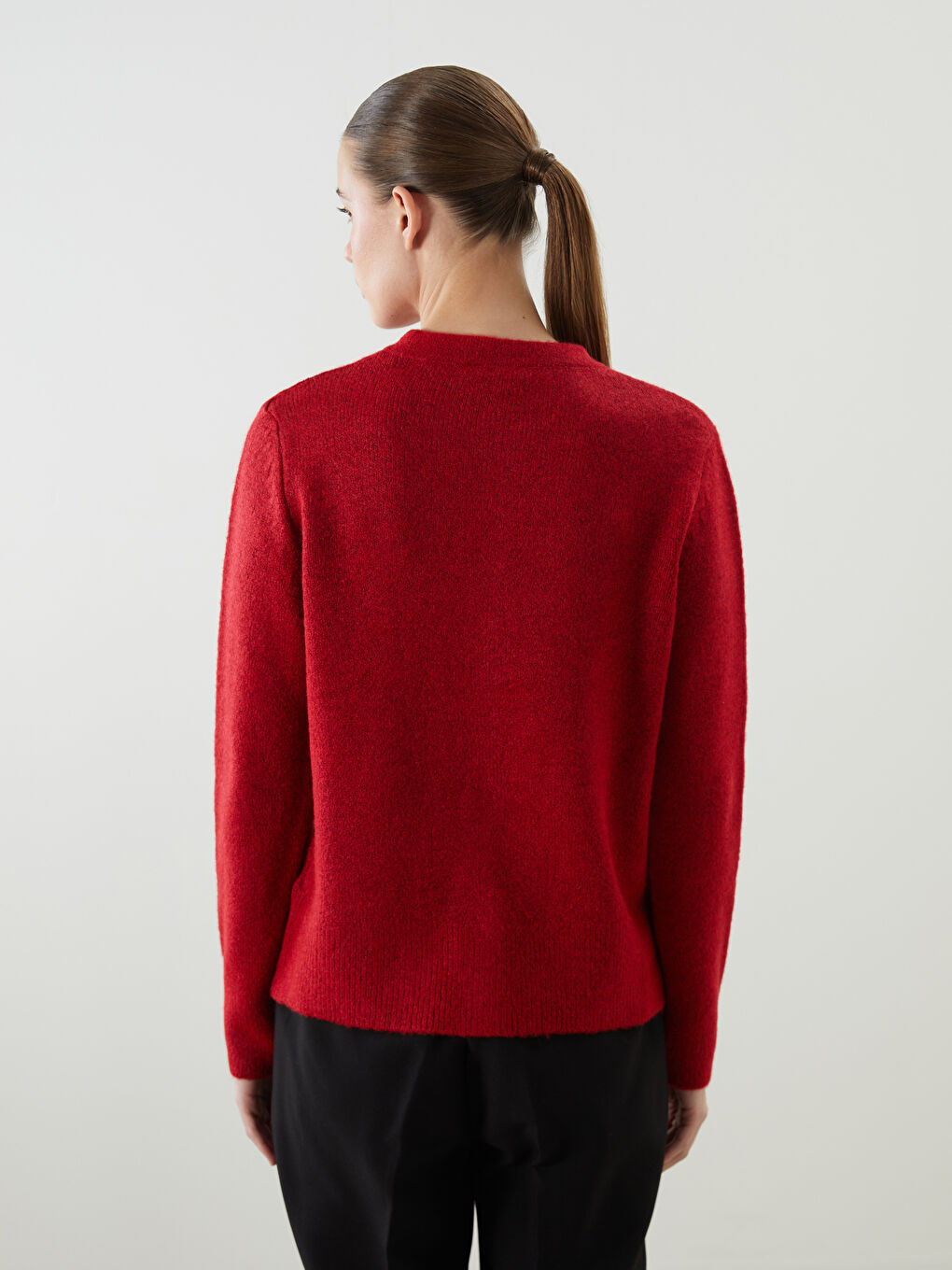 Žena CRVENA Kardigan-5