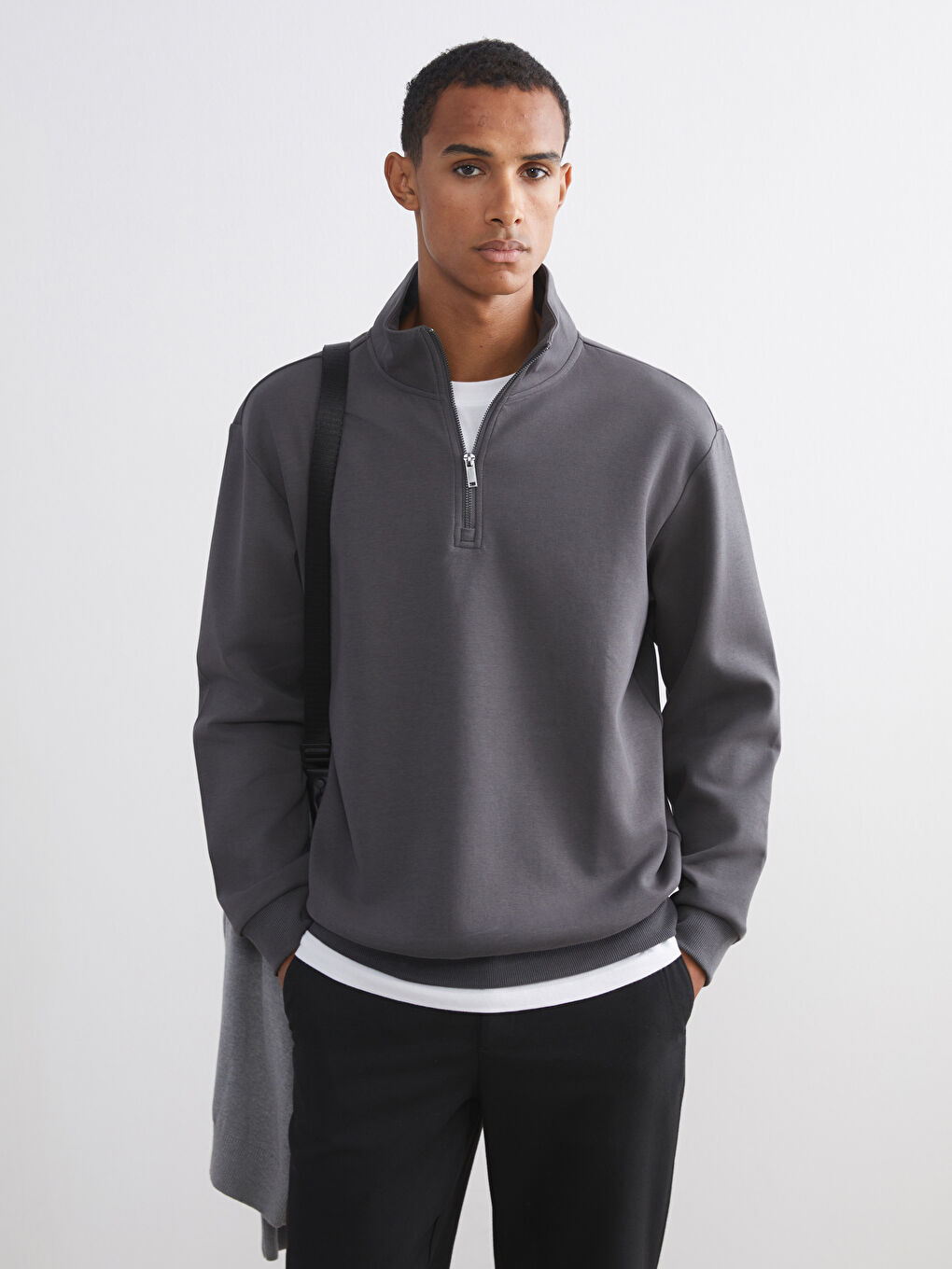 Funnel Neck Men's Sweatshirt