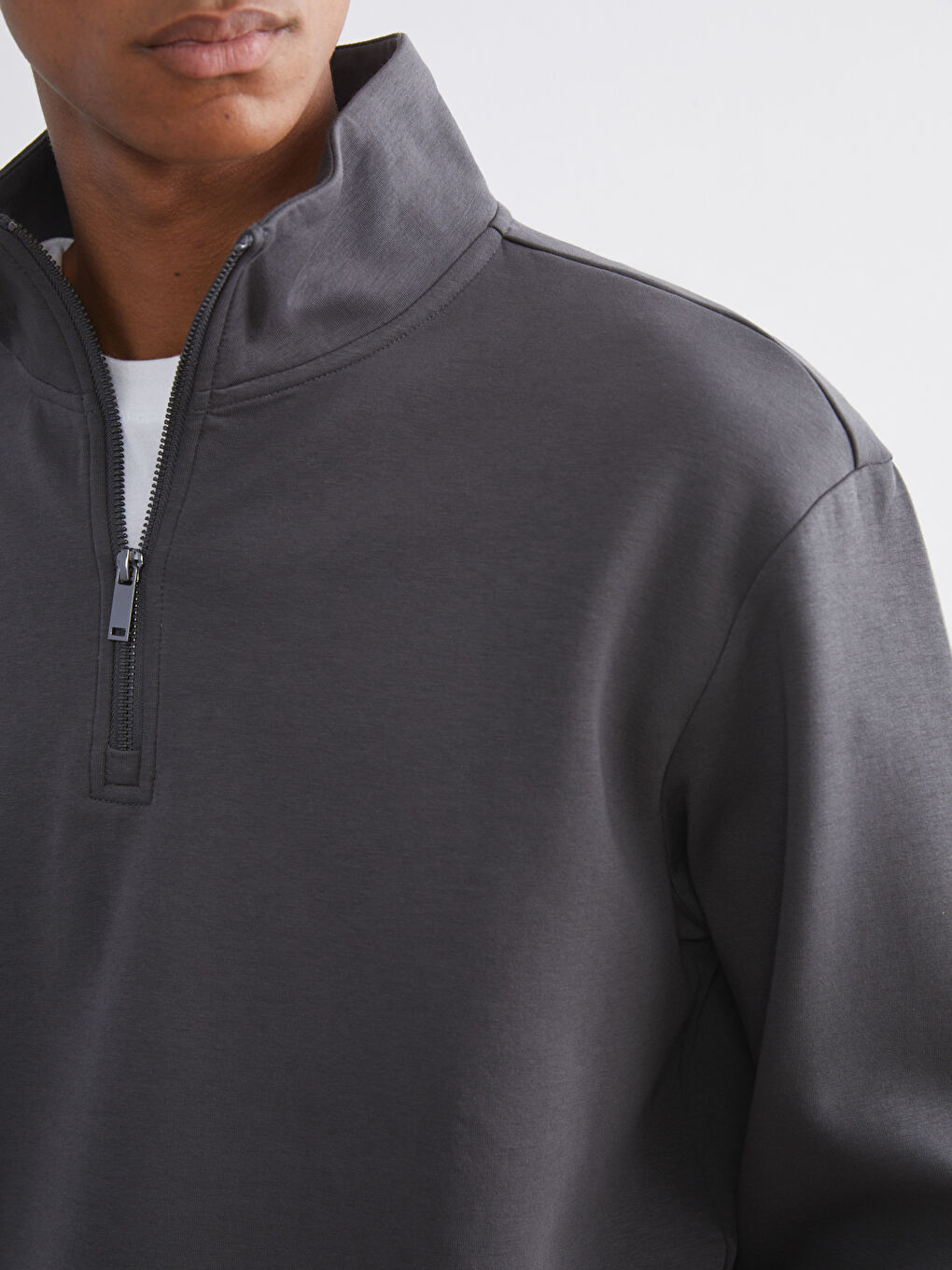 Funnel Neck Men's Sweatshirt-2