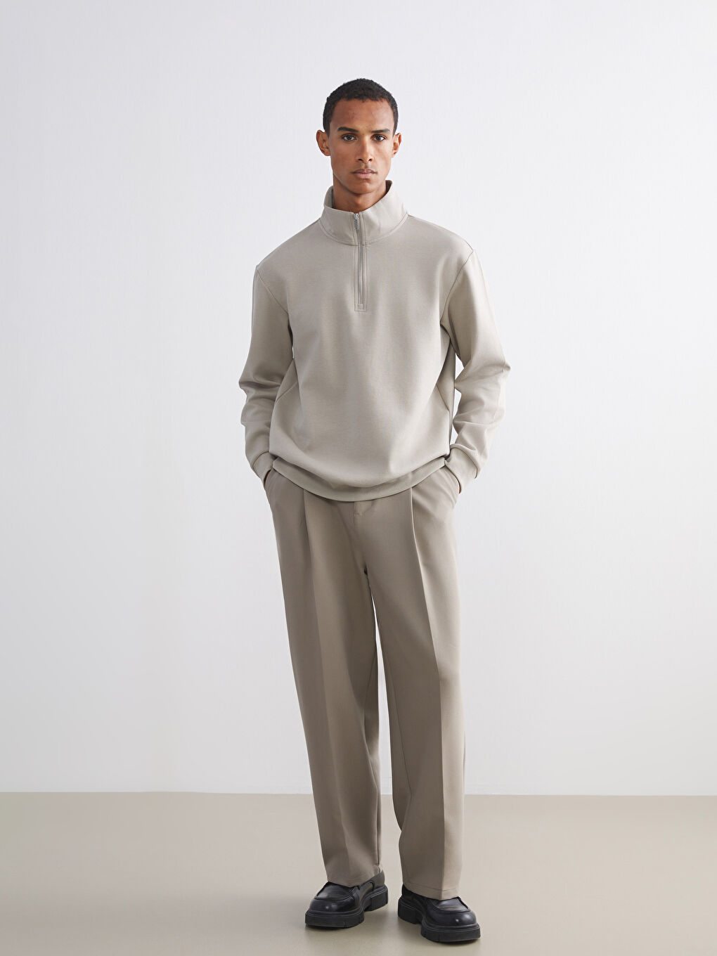 Funnel Neck Men's Sweatshirt-1