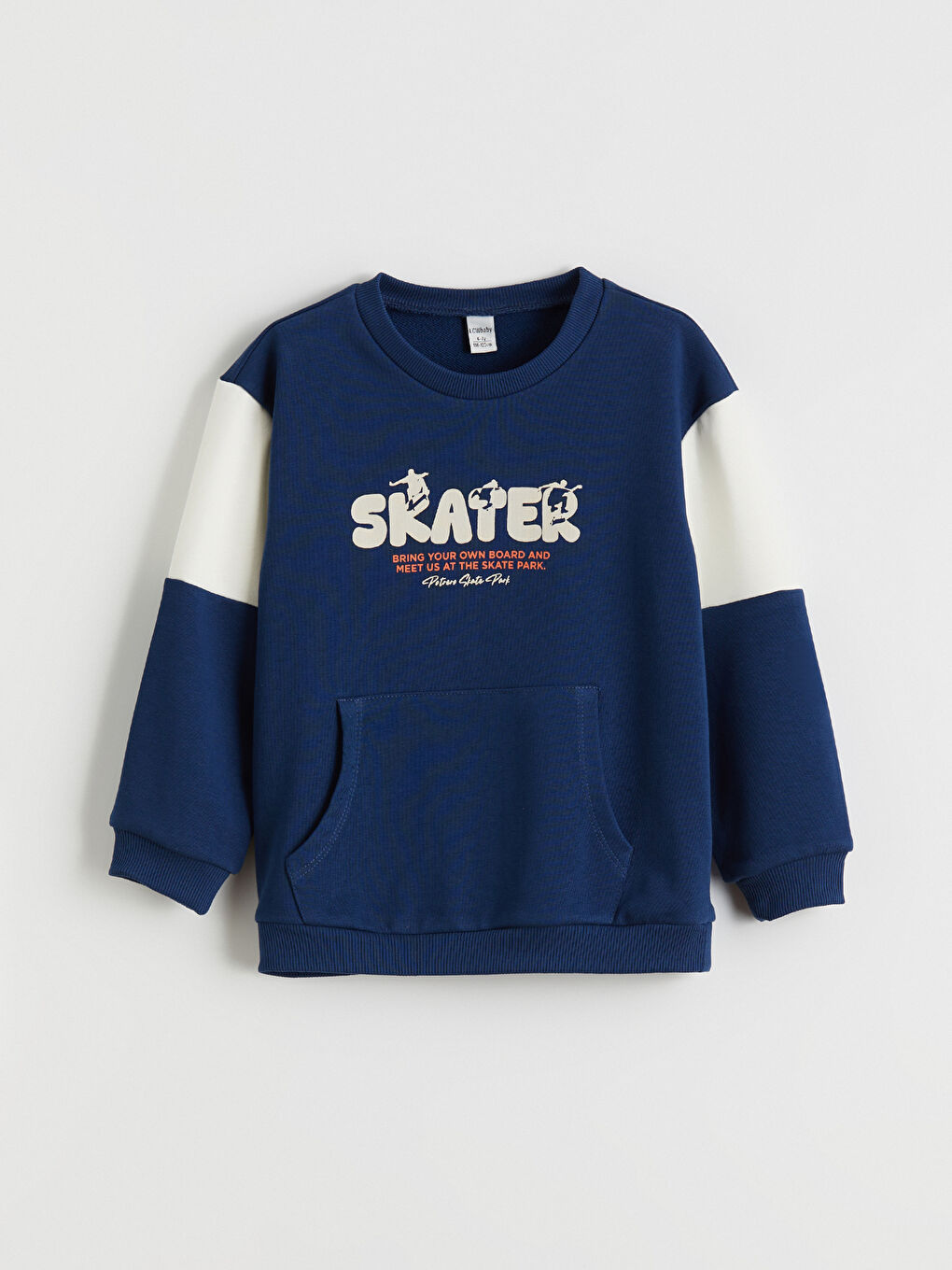 Text Printed Boys' Sweatshirt