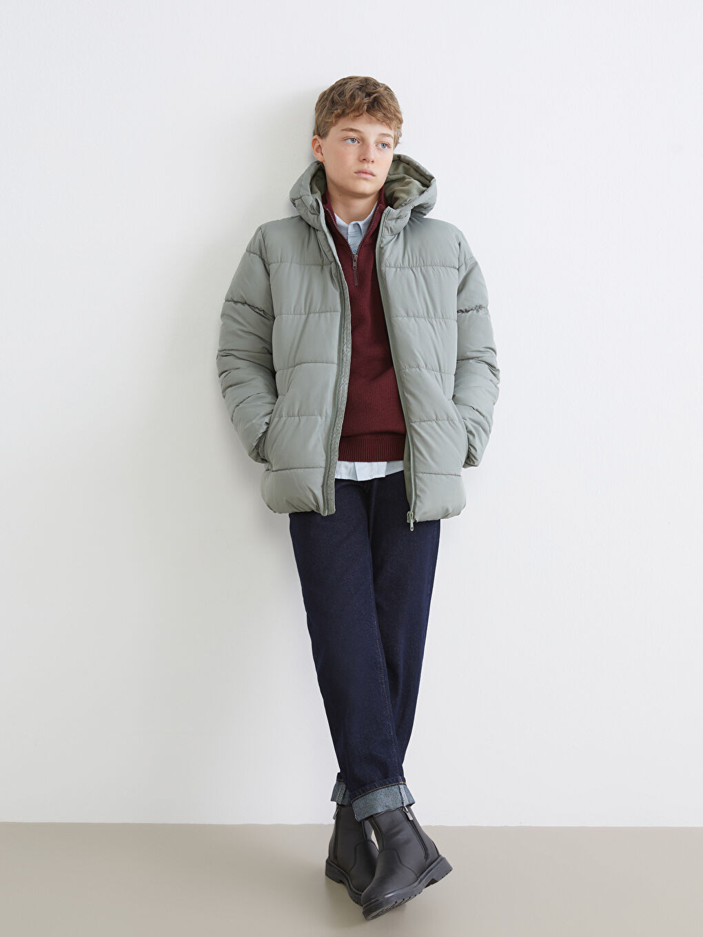 Палто Шушляково Яке за Момчета с Качулка-1