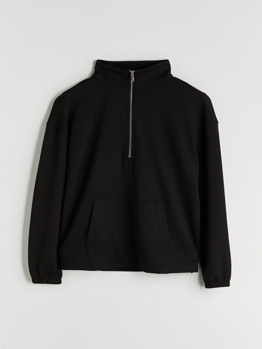 Siyah Dik Yaka Oversize Kadın Pijama Üstü-4