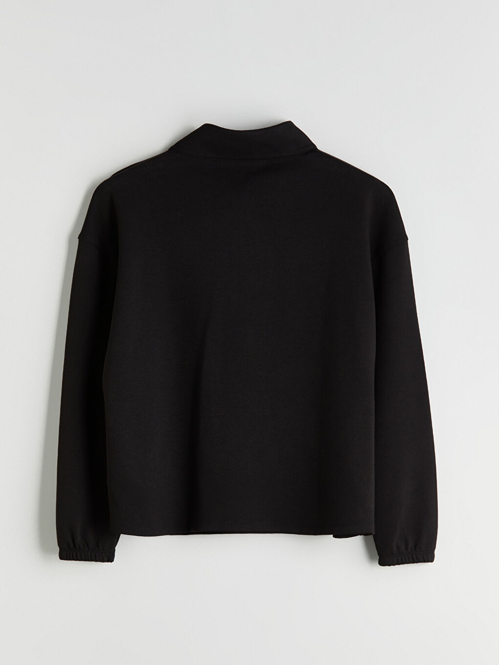 Siyah Dik Yaka Oversize Kadın Pijama Üstü-5