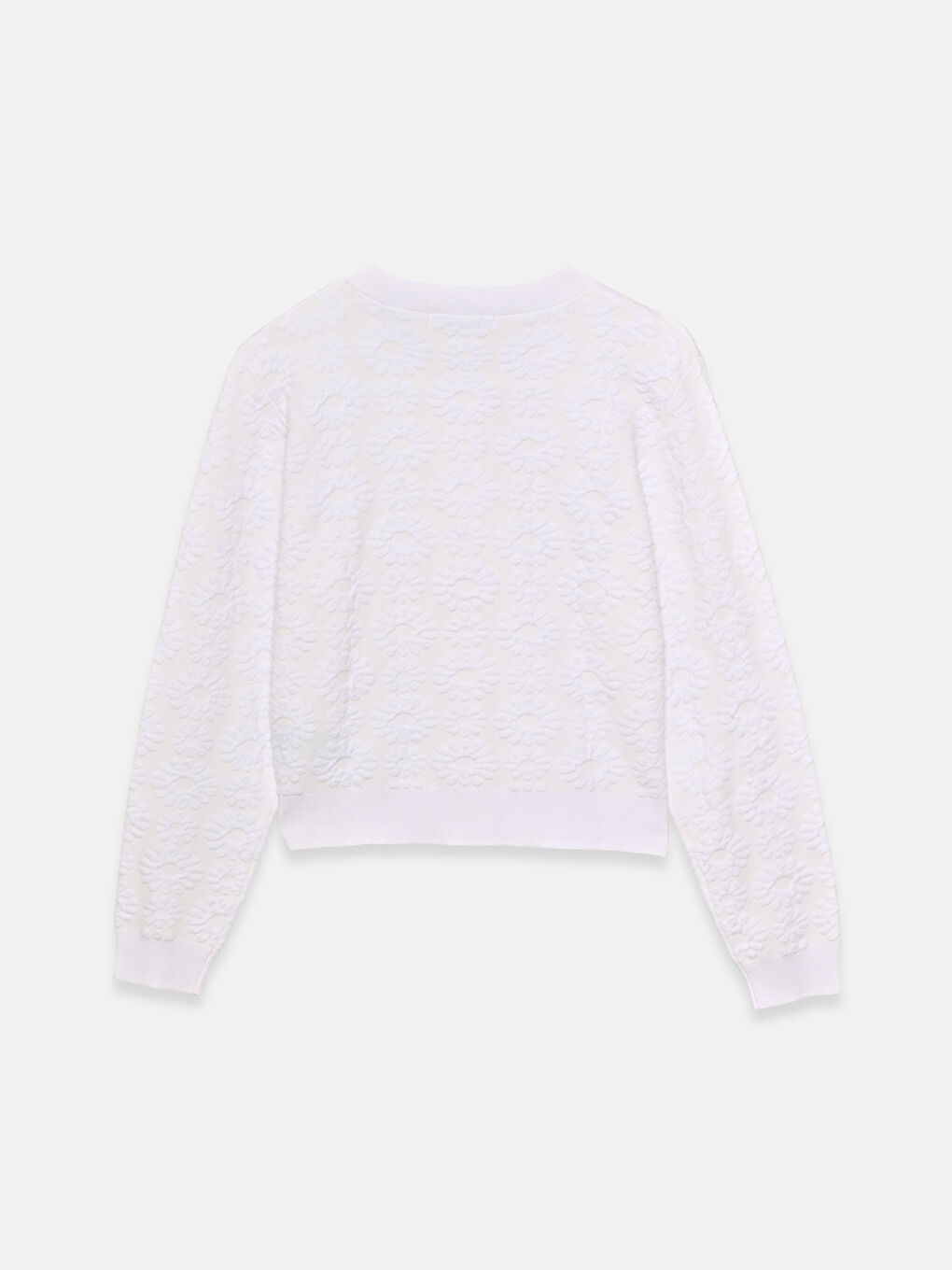 Crew Neck Tricot Cardigan-1