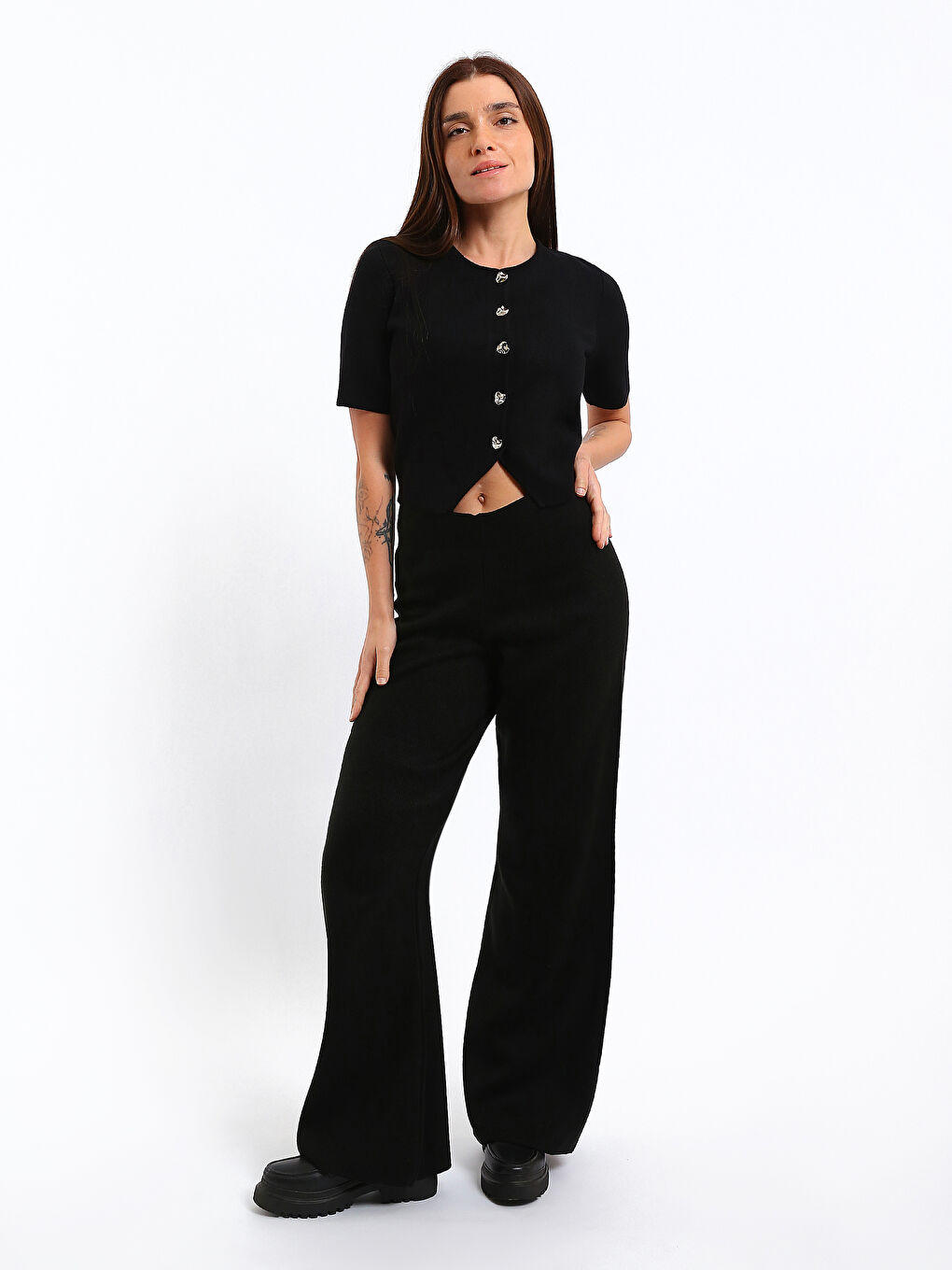 Жилетка от трикотаж с кръгло деколте-1