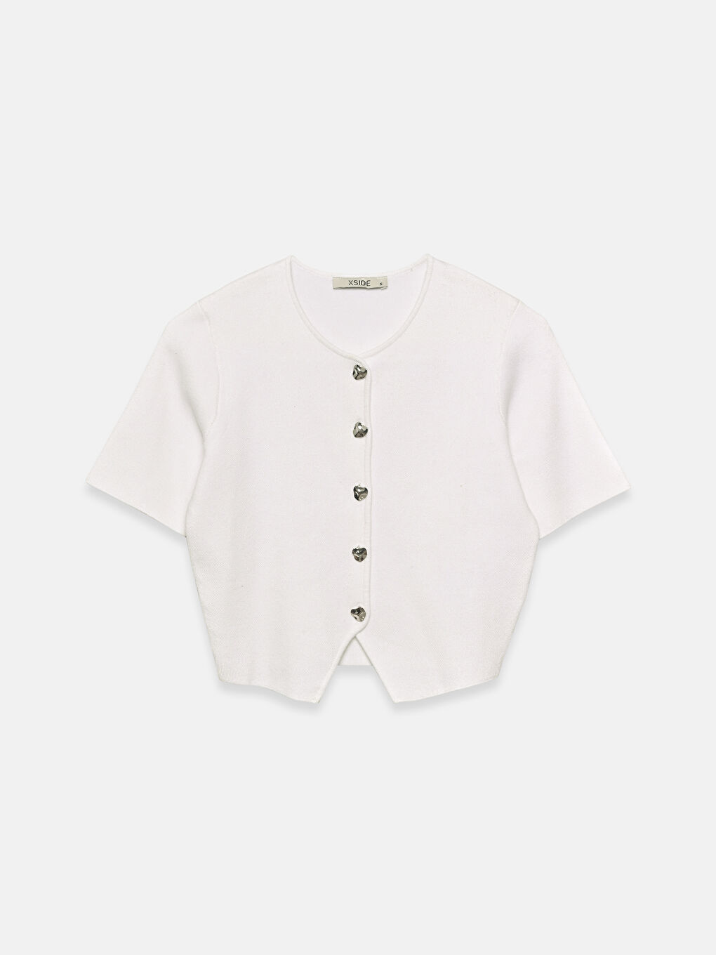 Кардиган з круглим вирізом горловини з трикотажу