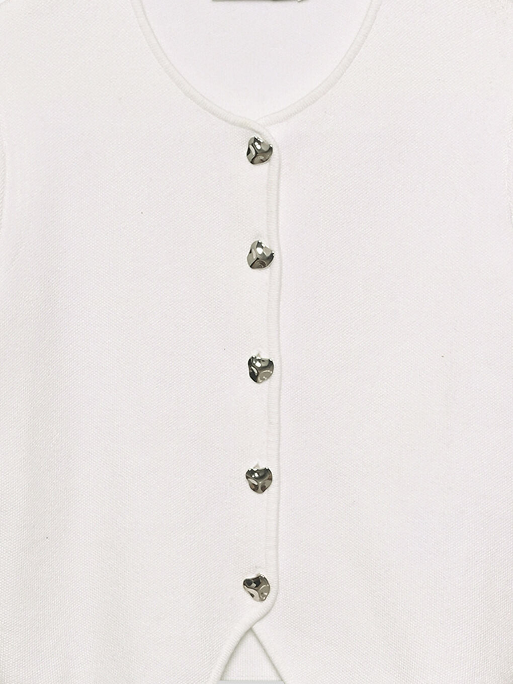 Кардиган з круглим вирізом горловини з трикотажу-2