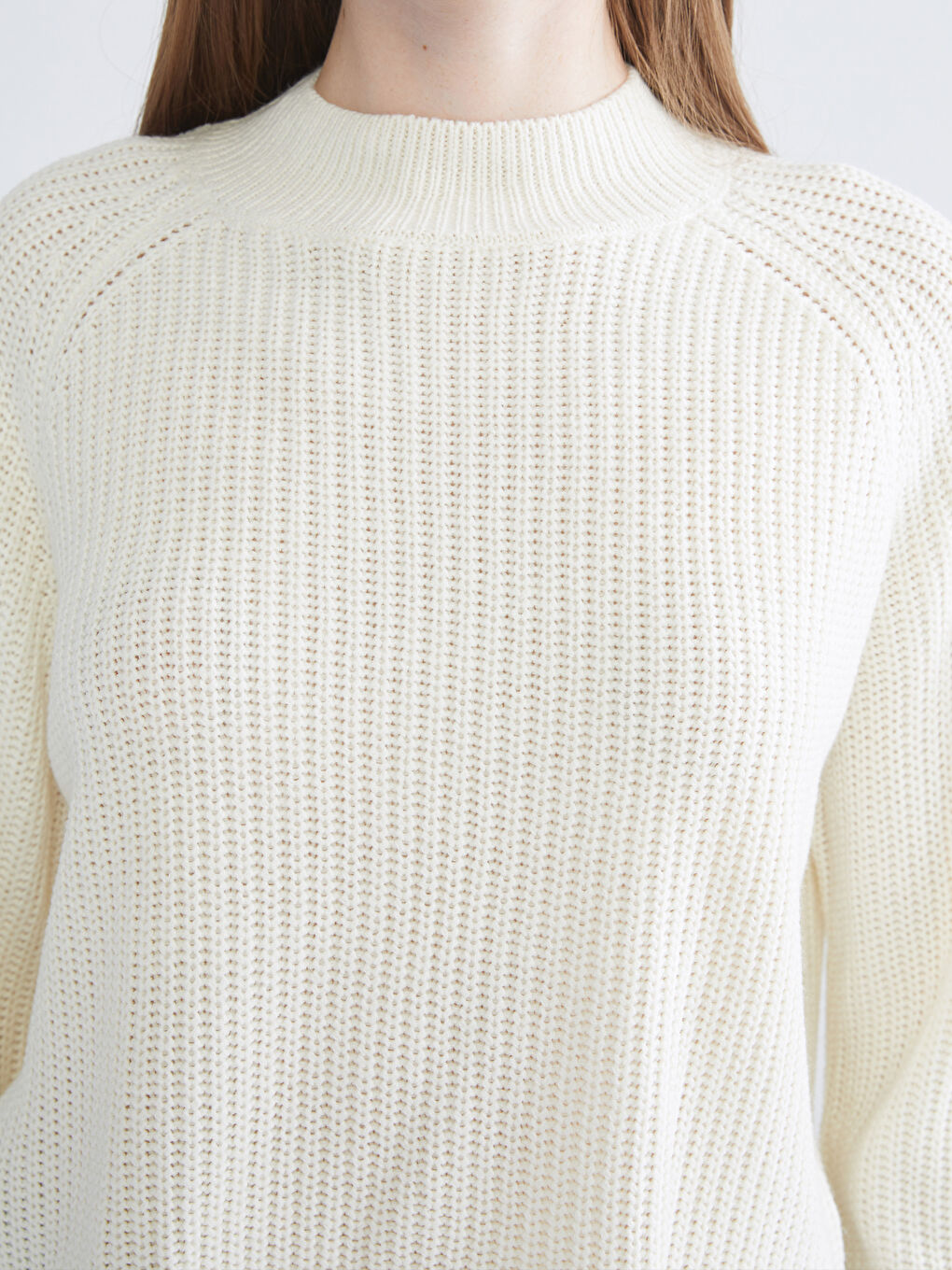 Funnel Neck Women's Knit Sweater-2