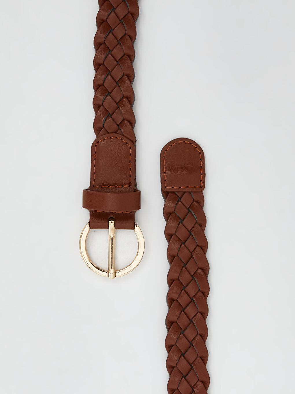 Женский ремень с вязаными деталями-2