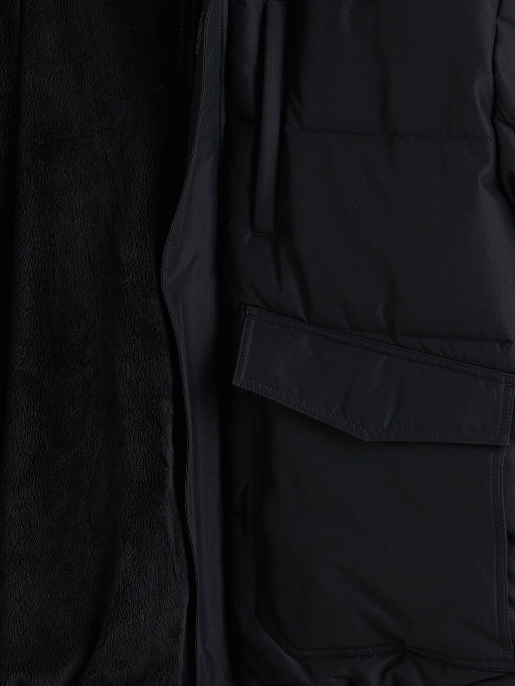 Ерлерге арналған стандартты пішім капюшонды пуховик пальто-6