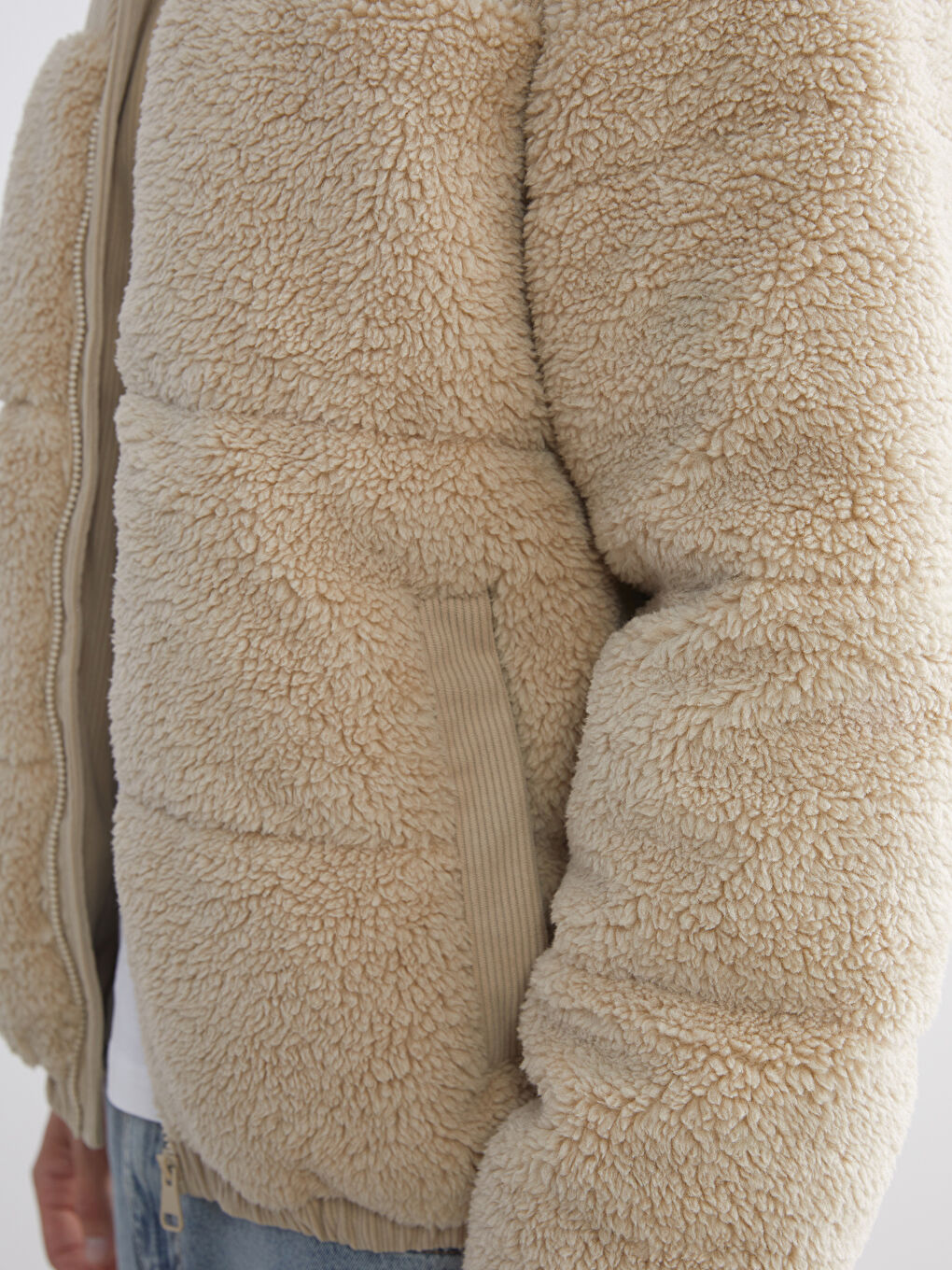 Muškarac BEŽ Puffer jakna/napuhana deblja jakna-2