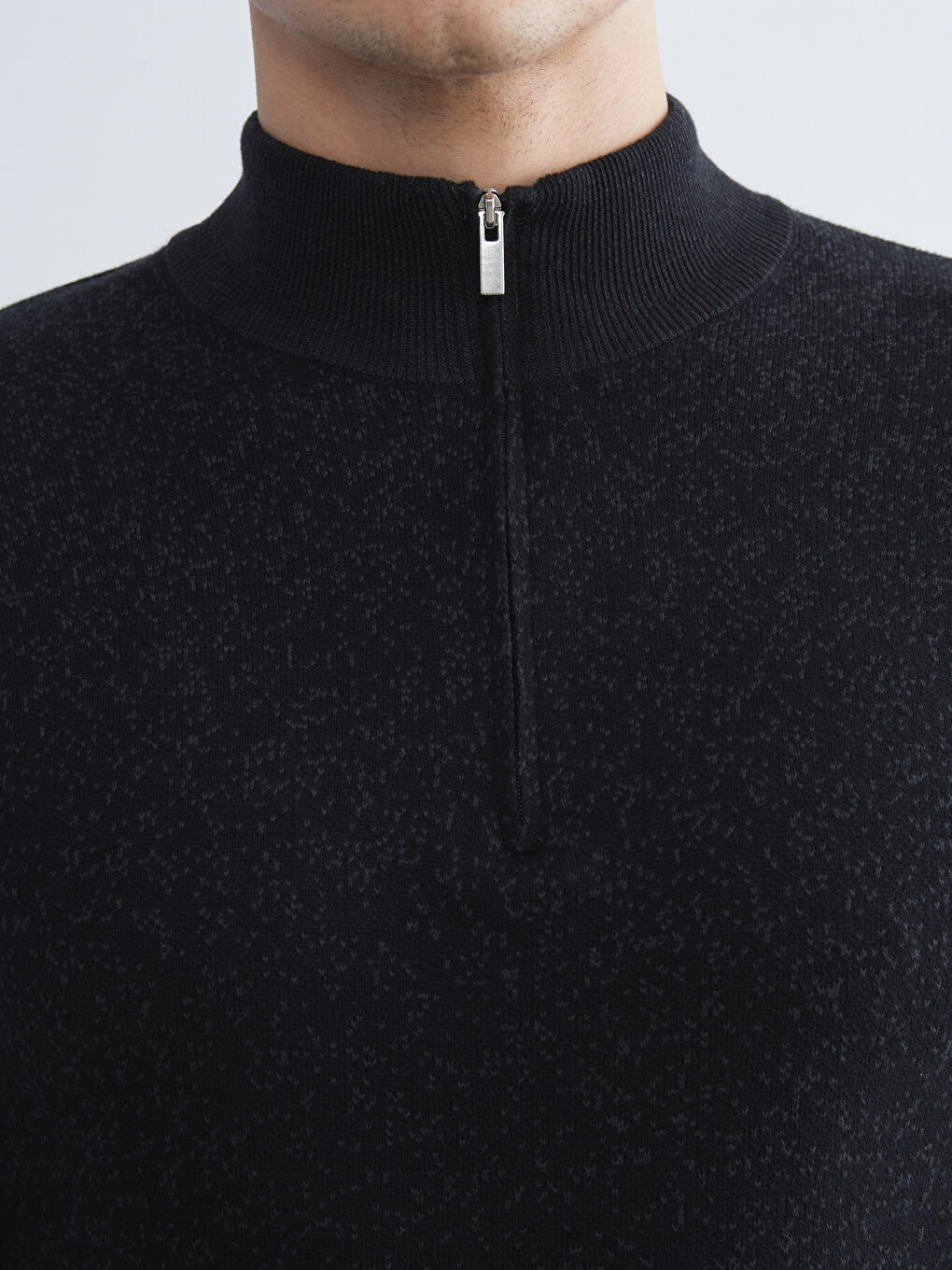 Funnel Neck Men's Knitwear Sweater-2