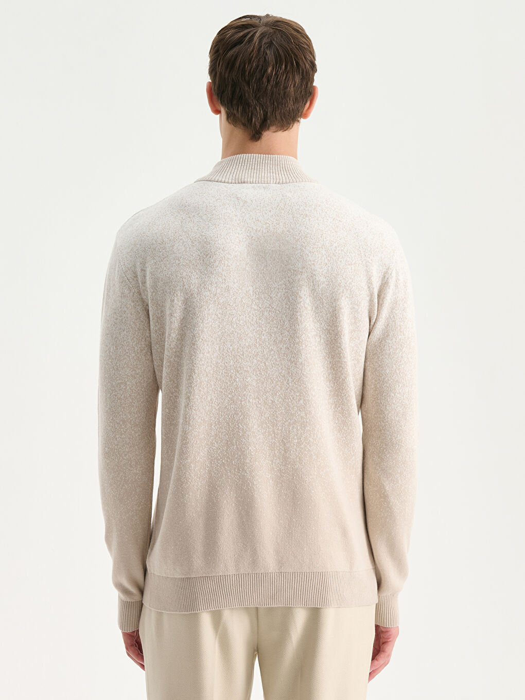 Funnel Neck Men's Knitwear Sweater-3