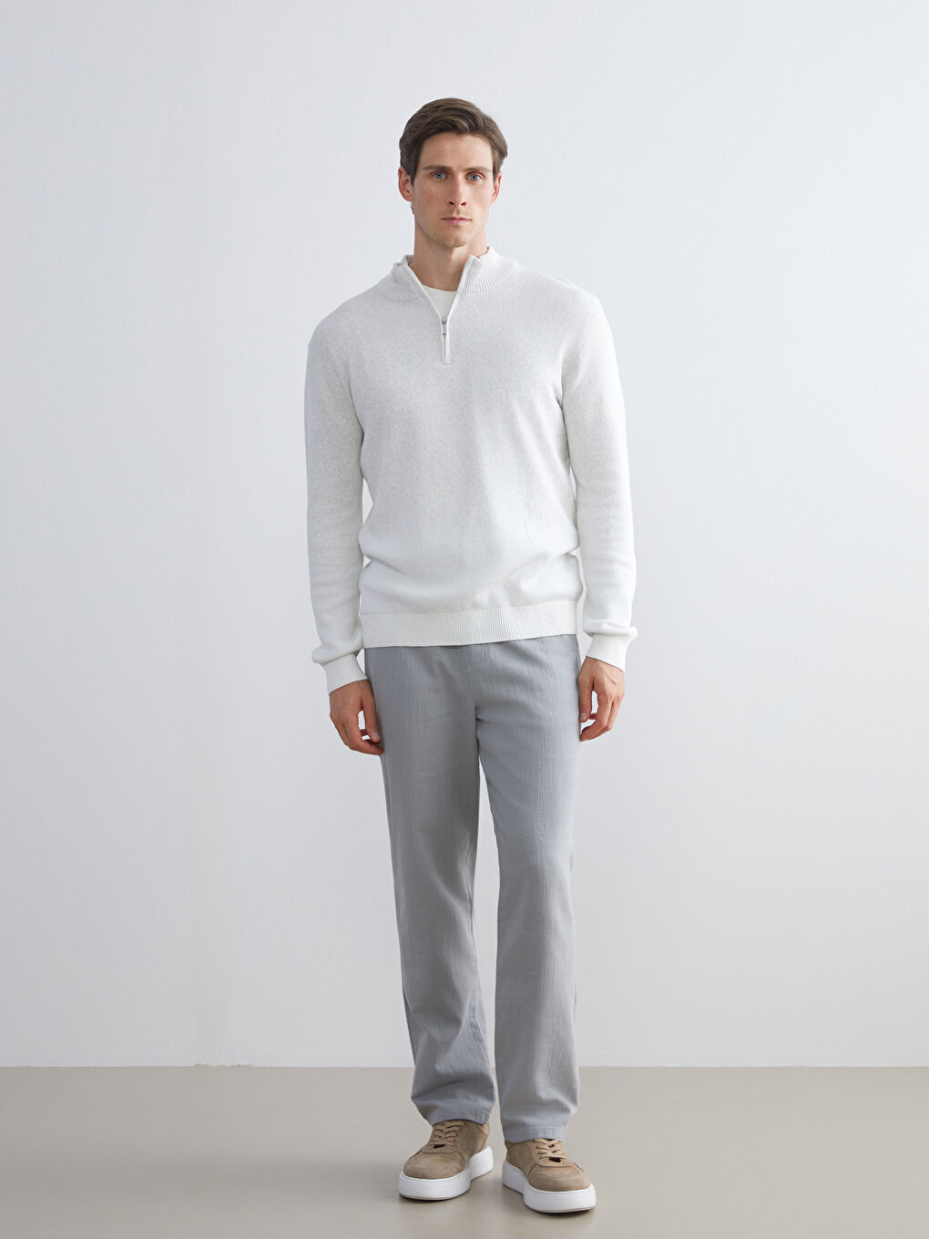 سترة تريكو بياقة عالية رجال-1