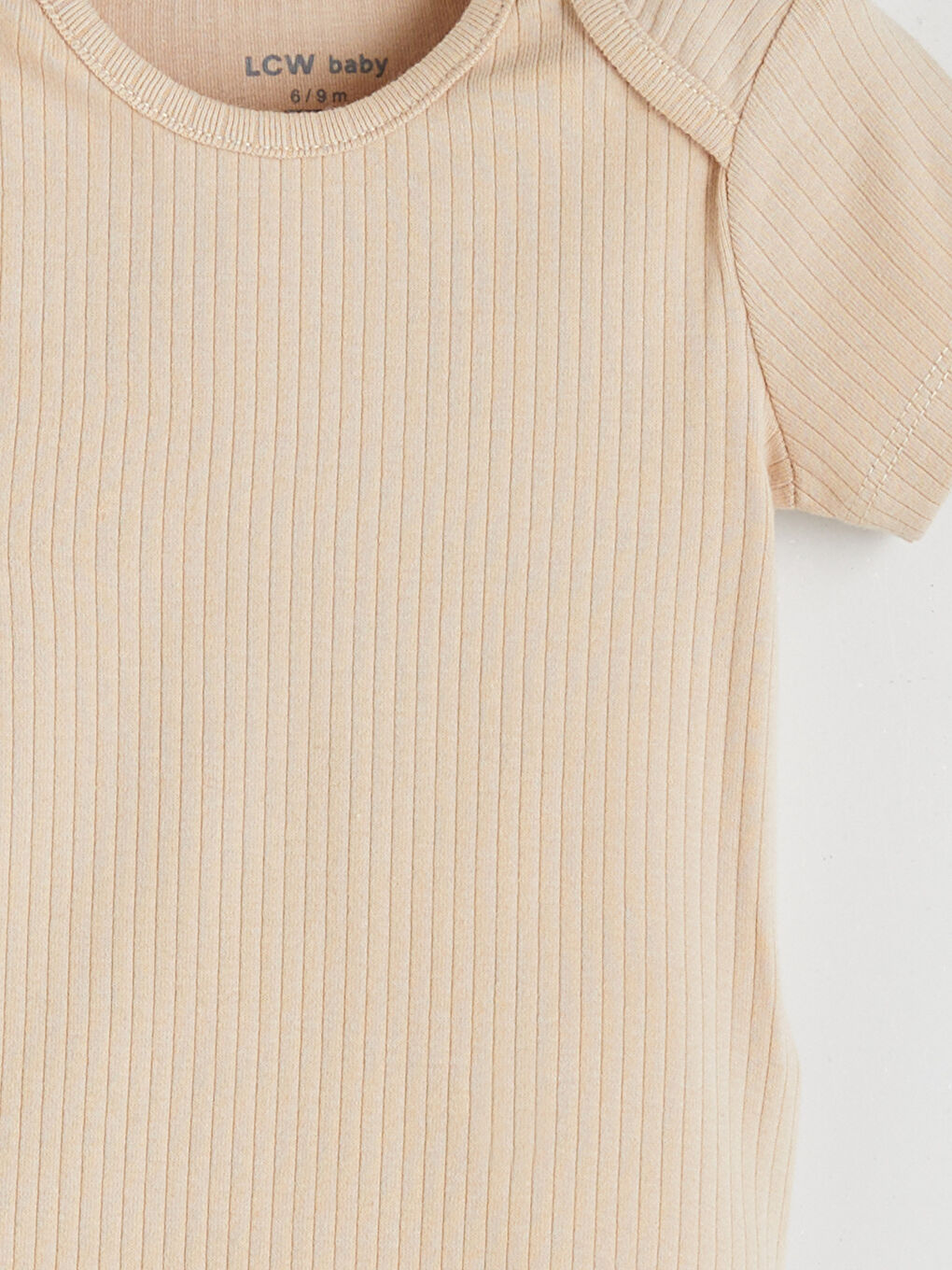 Bej Basic Erkek Bebek Çıtçıtlı Body-2