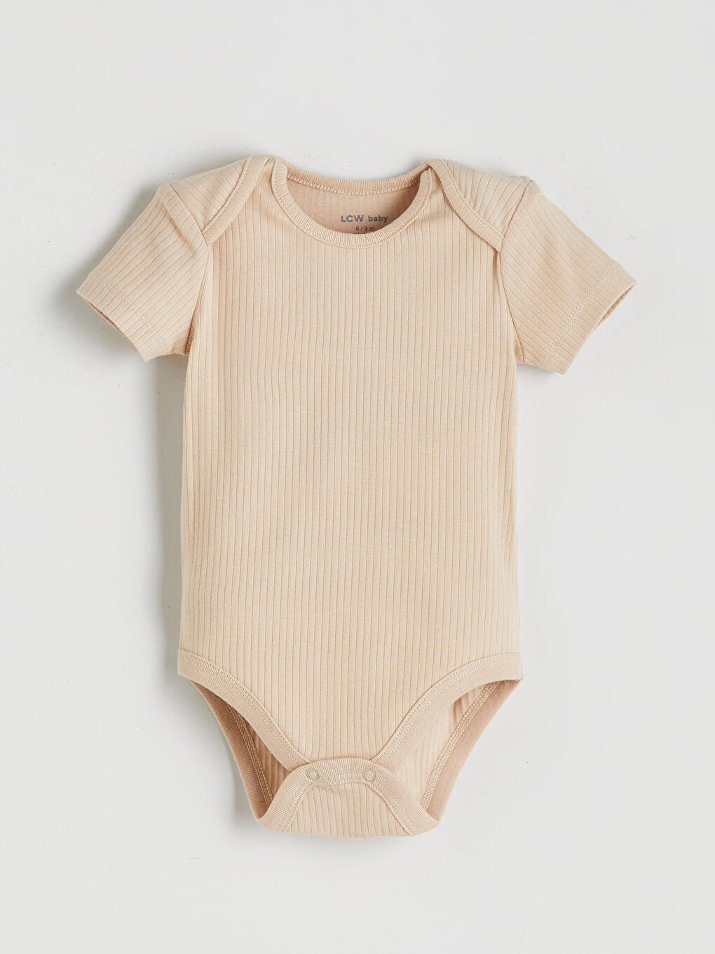 Bej Basic Erkek Bebek Çıtçıtlı Body