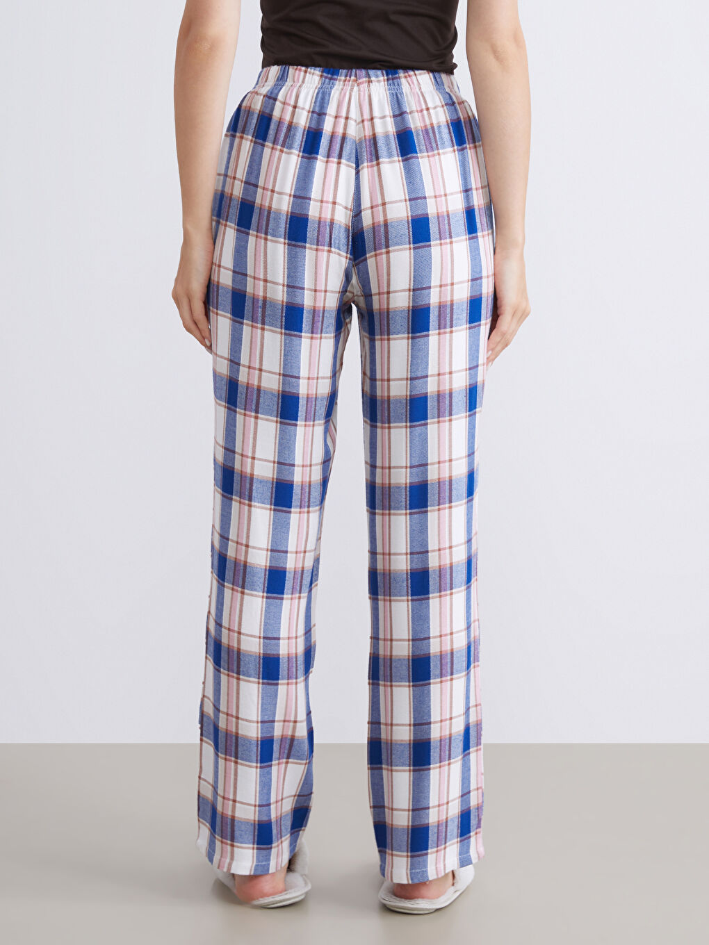 Bas de pyjama à taille élastiquée écossais pour Femmes-3
