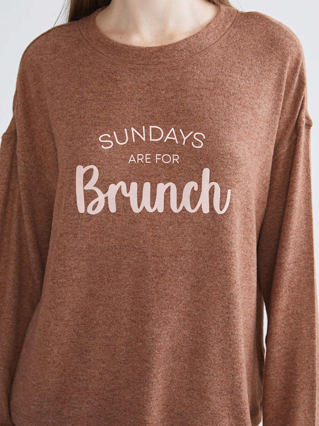 Crew Neck Printed Women's Pyjama Set-2