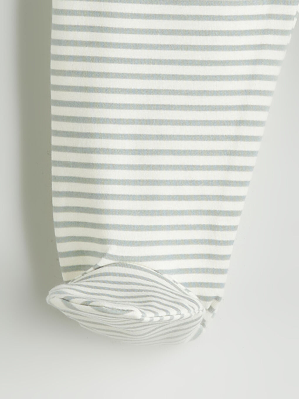 Ekru Erkek Bebek Çizgili Patikli Pantolon-2