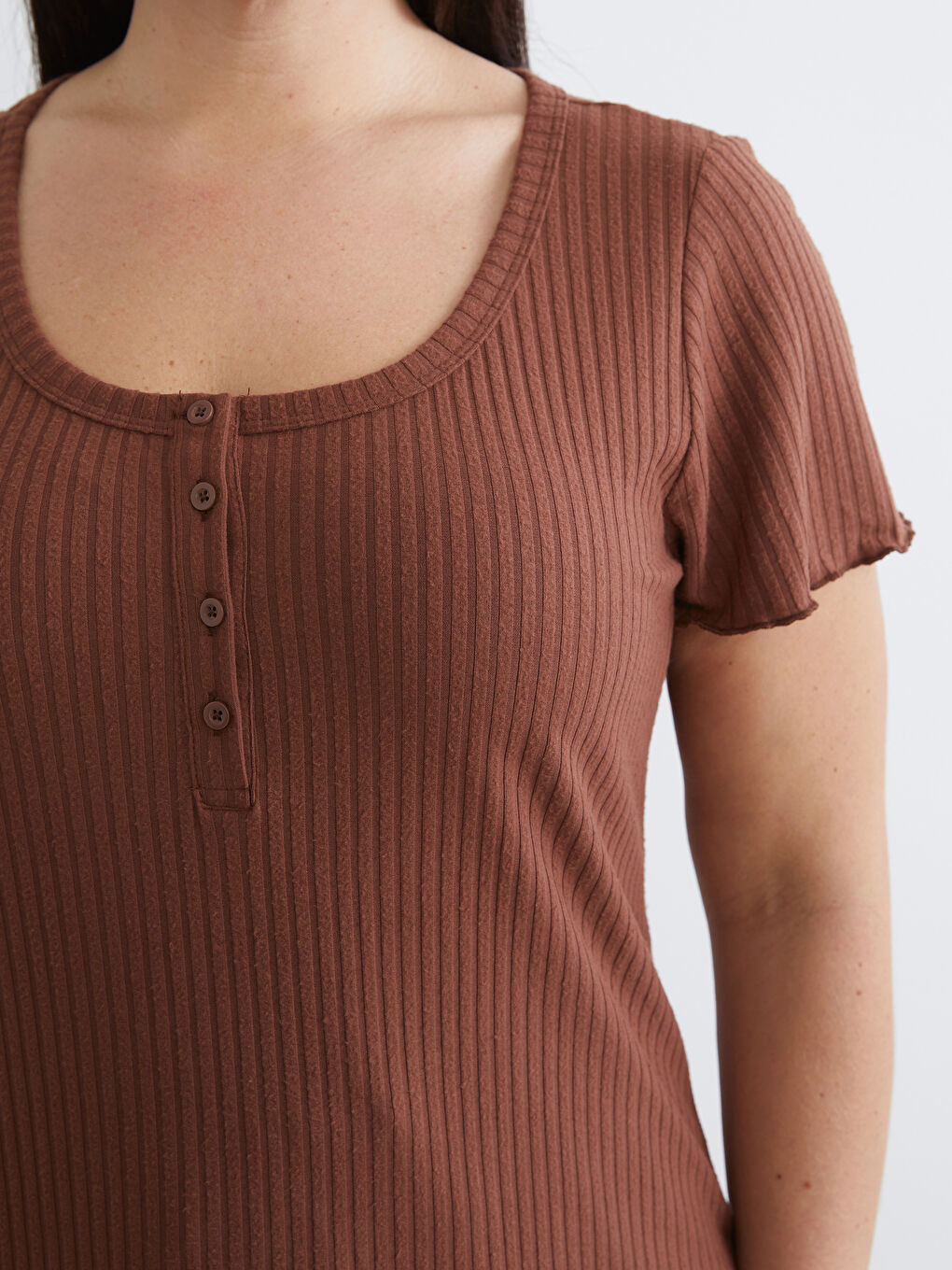 Ekru Desenli Kadın Pijama Takımı-2