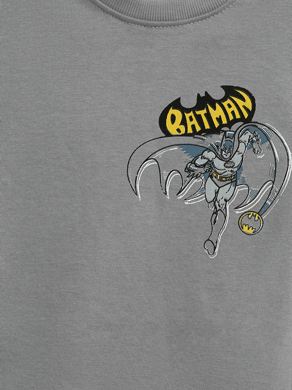 Crew Neck Batman Printed Long Sleeve Boys' Sweatshirt-2