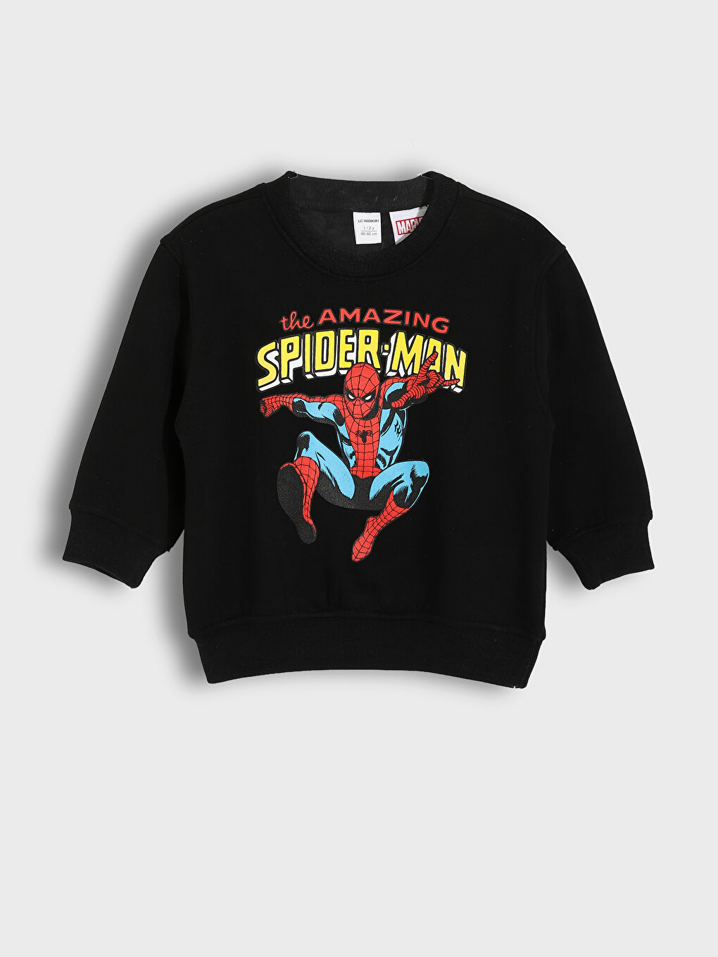 Crew Neck Spider-Man Printed Long Sleeve Boys' Sweatshirt