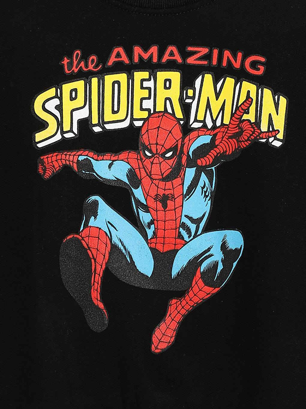 Crew Neck Spider-Man Printed Long Sleeve Boys' Sweatshirt-3