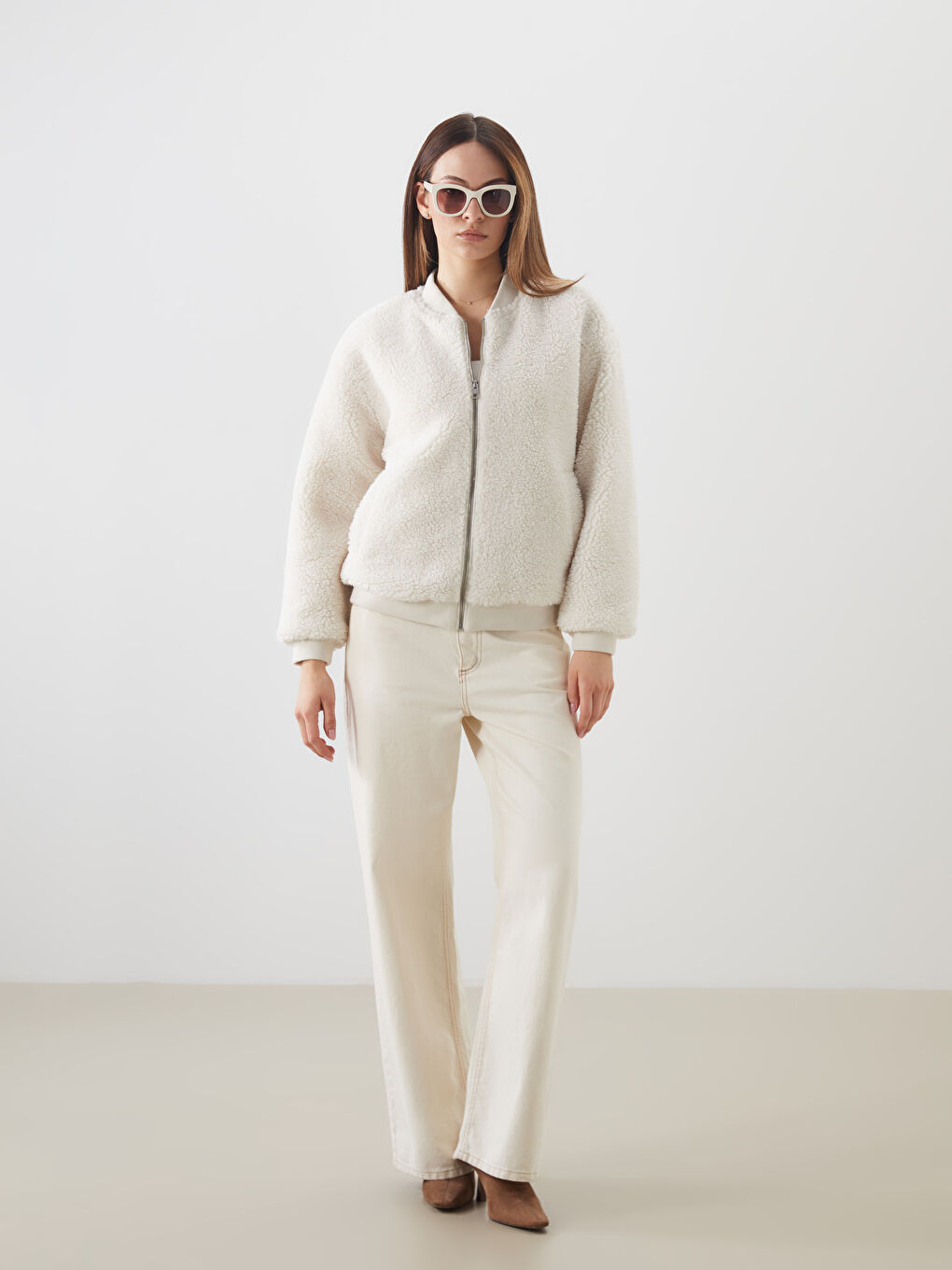 کت مخمل زنانه يقه دانشگاهي اکرو LCWAIKIKI 