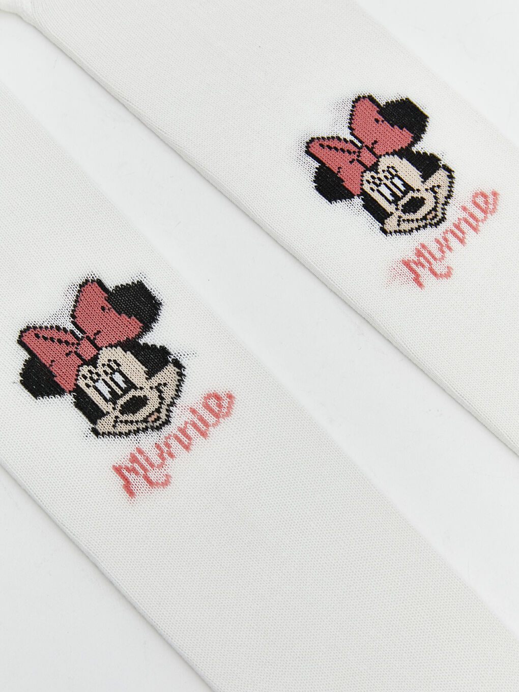Minnie Mouse Patterned Baby Girl Tights 2 Pack-2